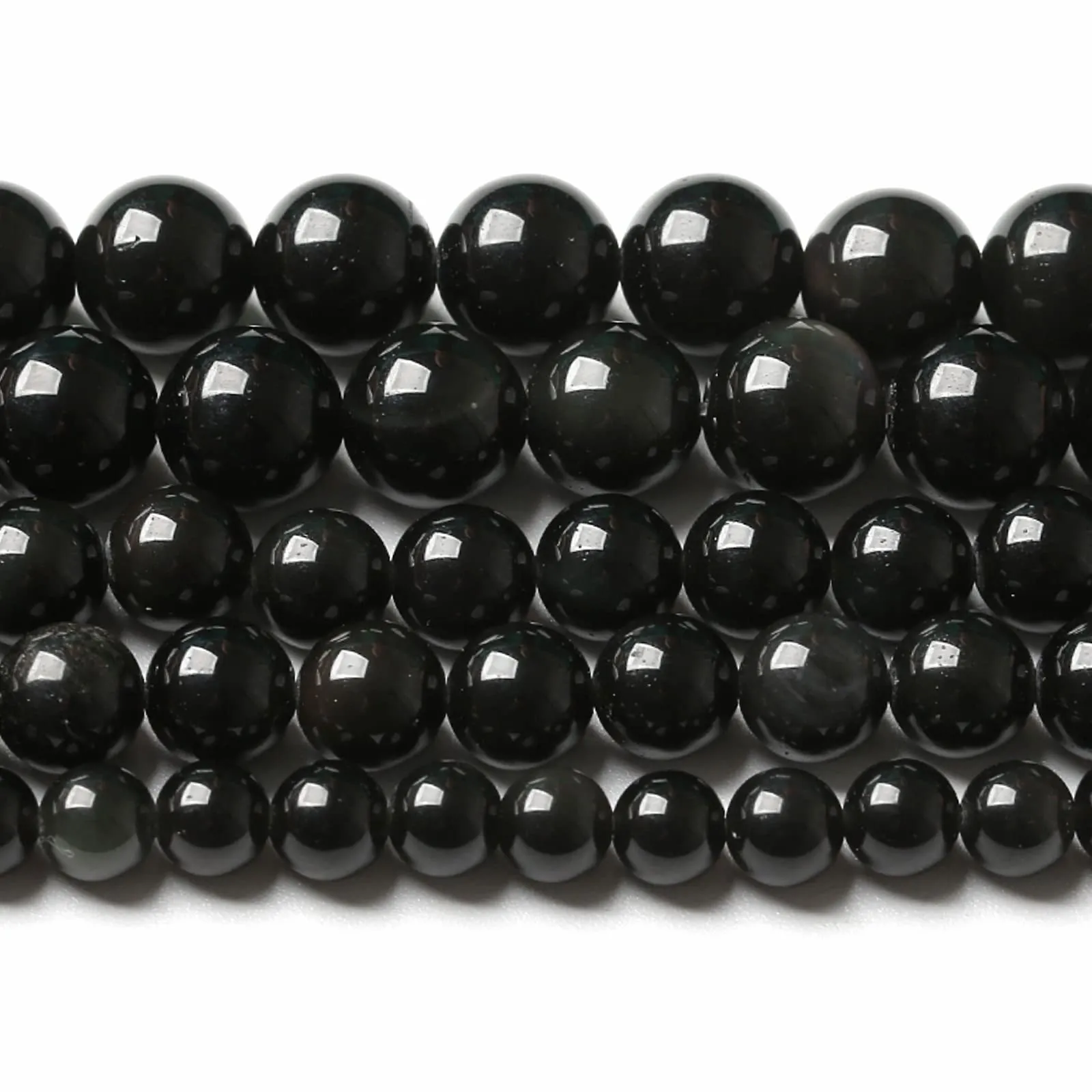 Jiejinyu Perline in Ossidiana Nera 12mm, 32 Pezzi - immagine 6