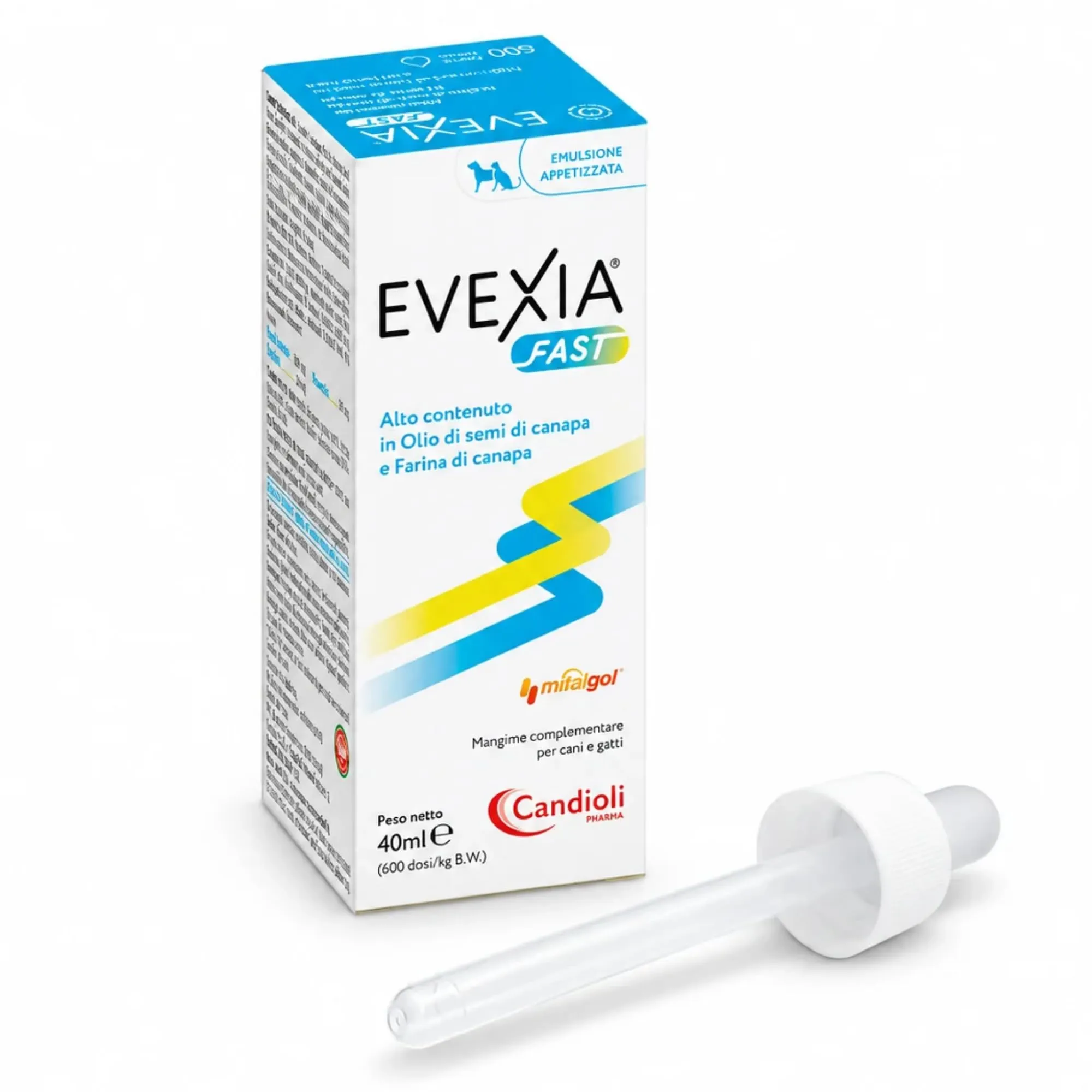 Candioli Evexia Fast Gocce 40 ml Mangime Complementare per Cani e Gatti - immagine 1