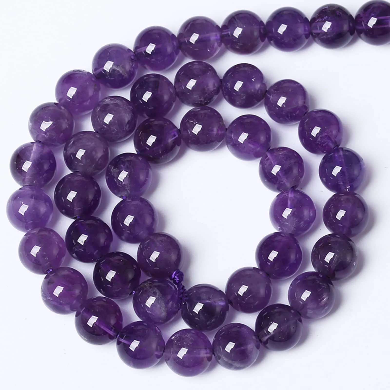 jiejinyu Perline di Ametista Viola in Pietra Naturale, 8mm, 46 Pezzi - immagine 5