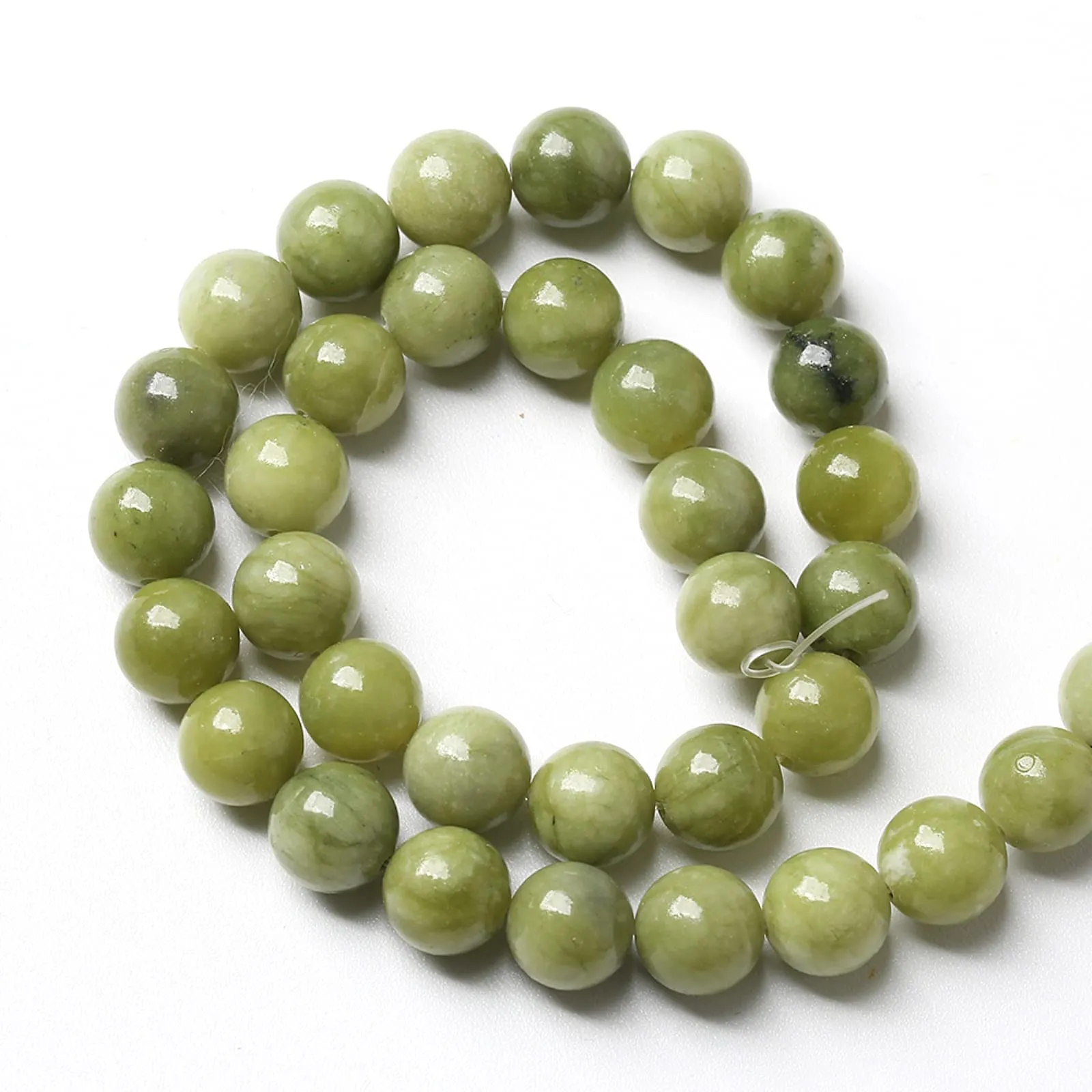 jiejinyu Perline in Pietra Naturale 8mm per Gioielli - Granato, Turchese Blu, Amazonite, Pietra di Luna, Lepidolite Verde, Tormalina, Selenite - immagine 4