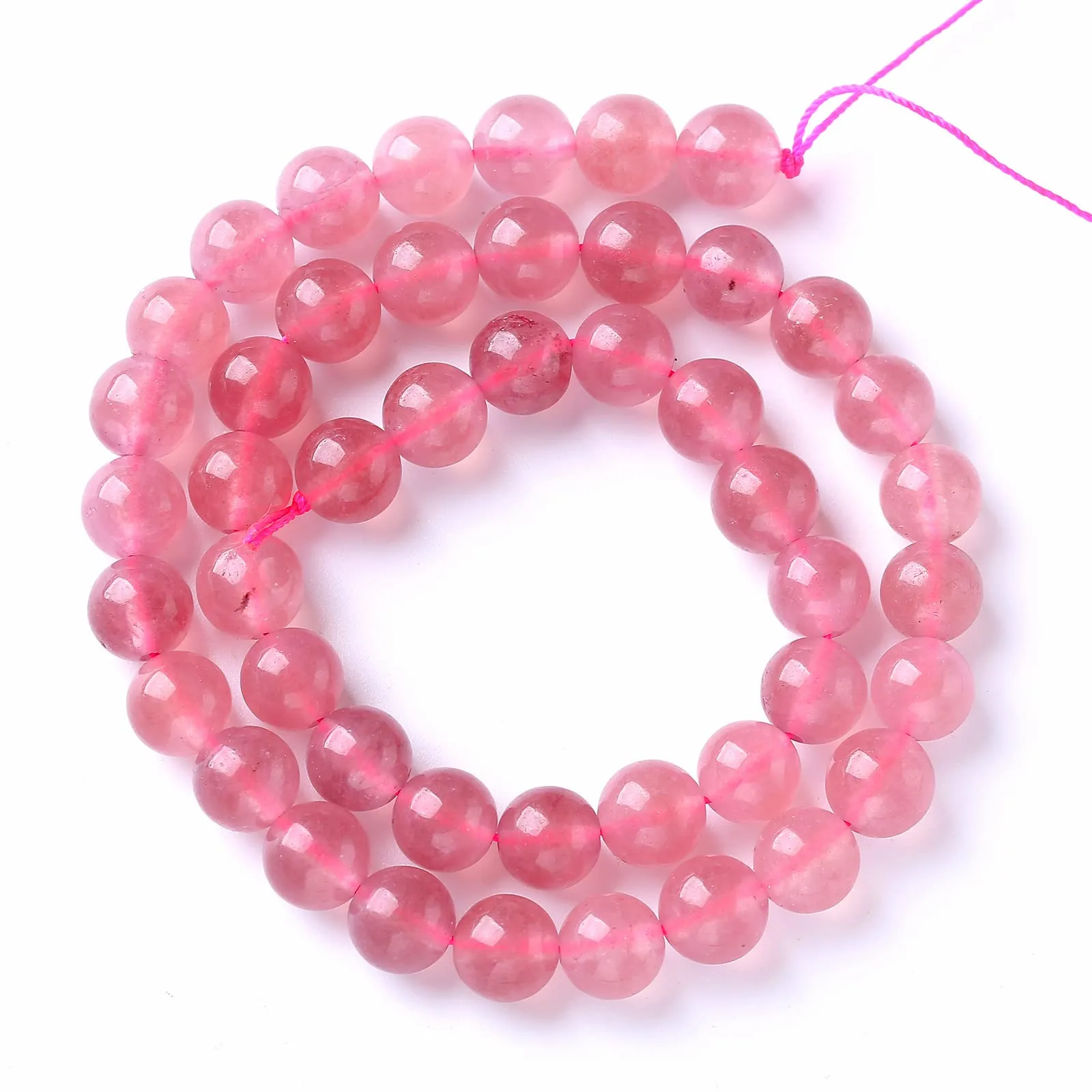 jiejinyu Perline in Quarzo Naturale Fragola Giada 6mm, 60 Pezzi - immagine 6