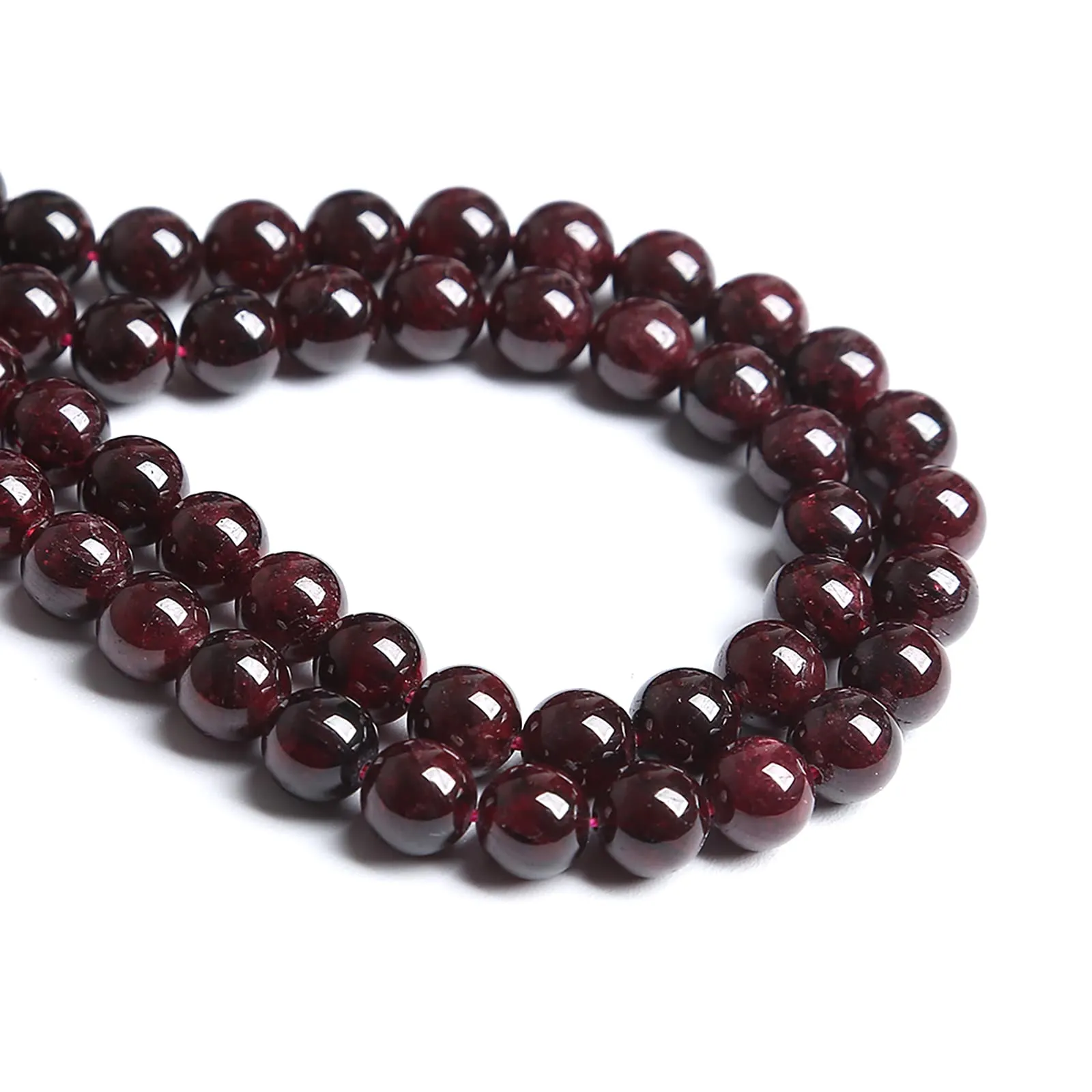 jiejinyu Perle di Granato Naturale 6 mm, 60 Pezzi - immagine 5