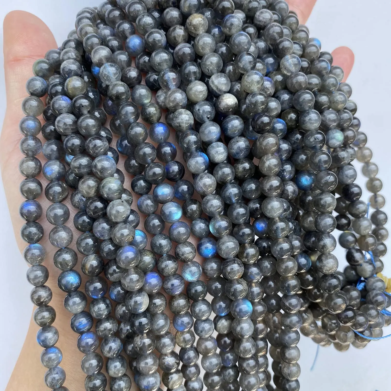 jiejinyu Perline in Labradorite Naturale 6mm, 60 pz, Grado A - immagine 6