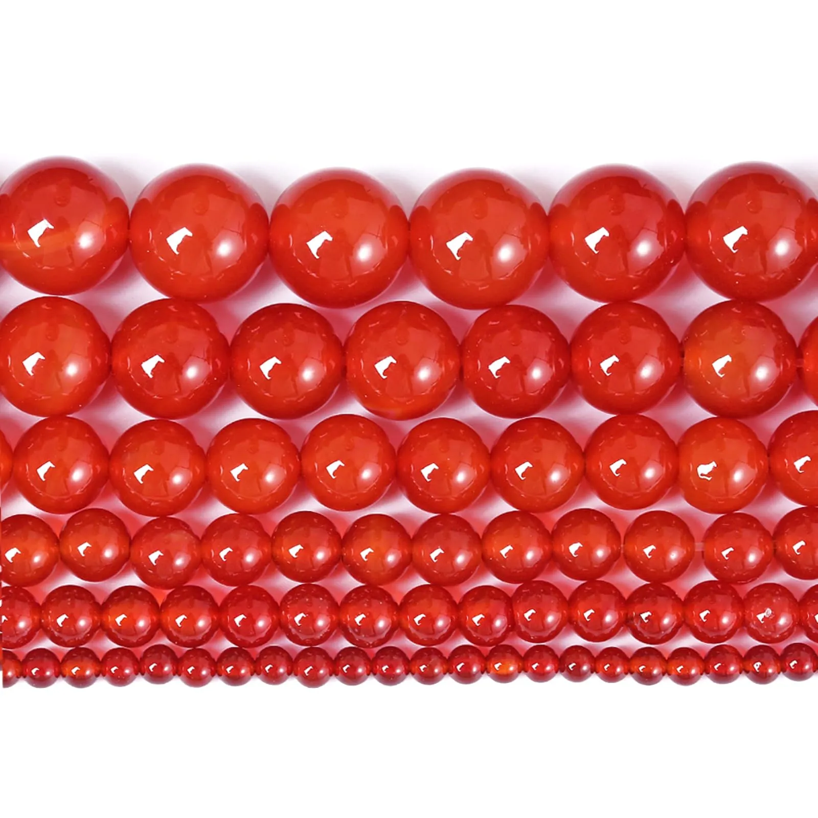 Jiejinyu Perle in Agata Rossa Naturale 12mm, 32 Pezzi - immagine 3