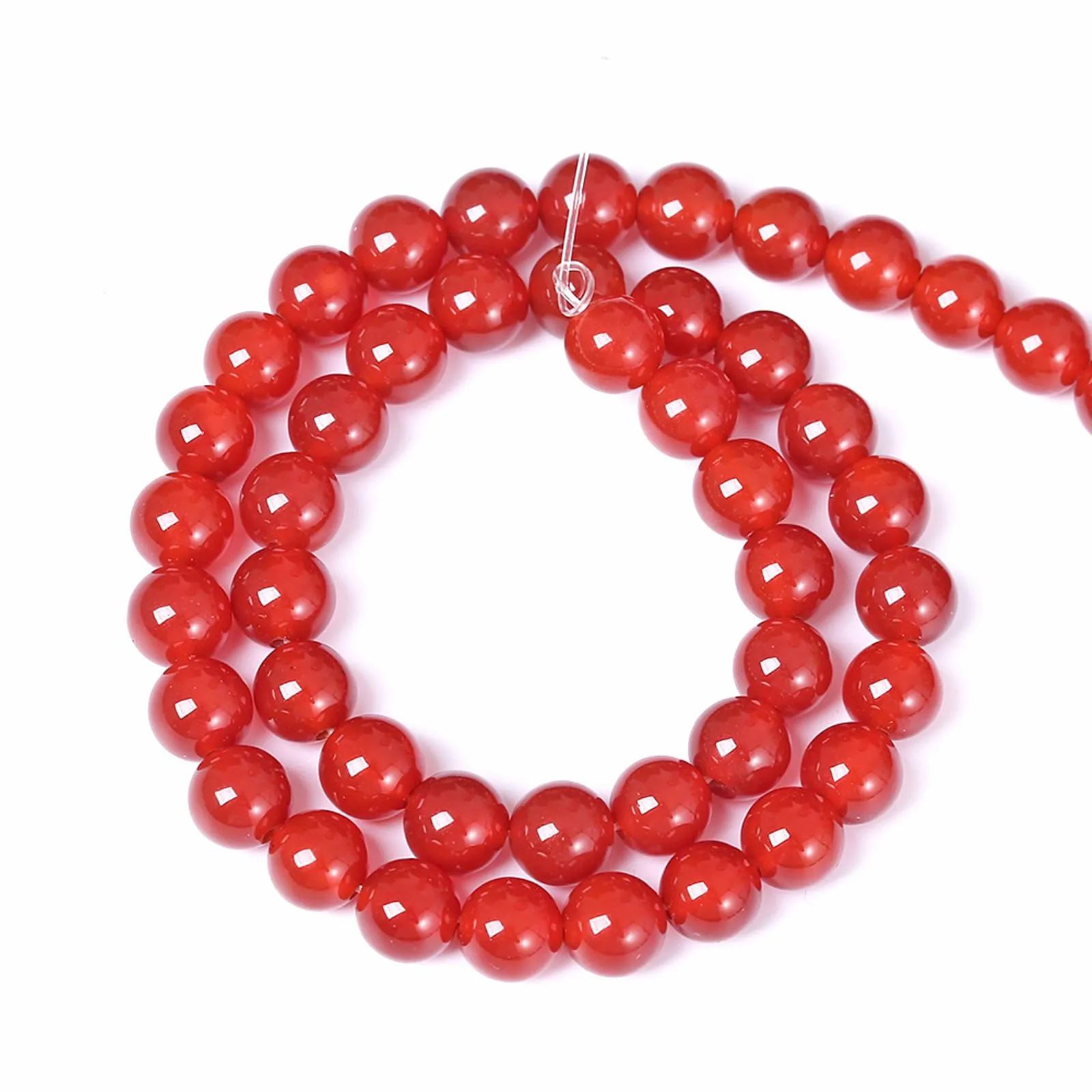 Jiejinyu Perle in Agata Rossa Naturale 12mm, 32 Pezzi - immagine 5