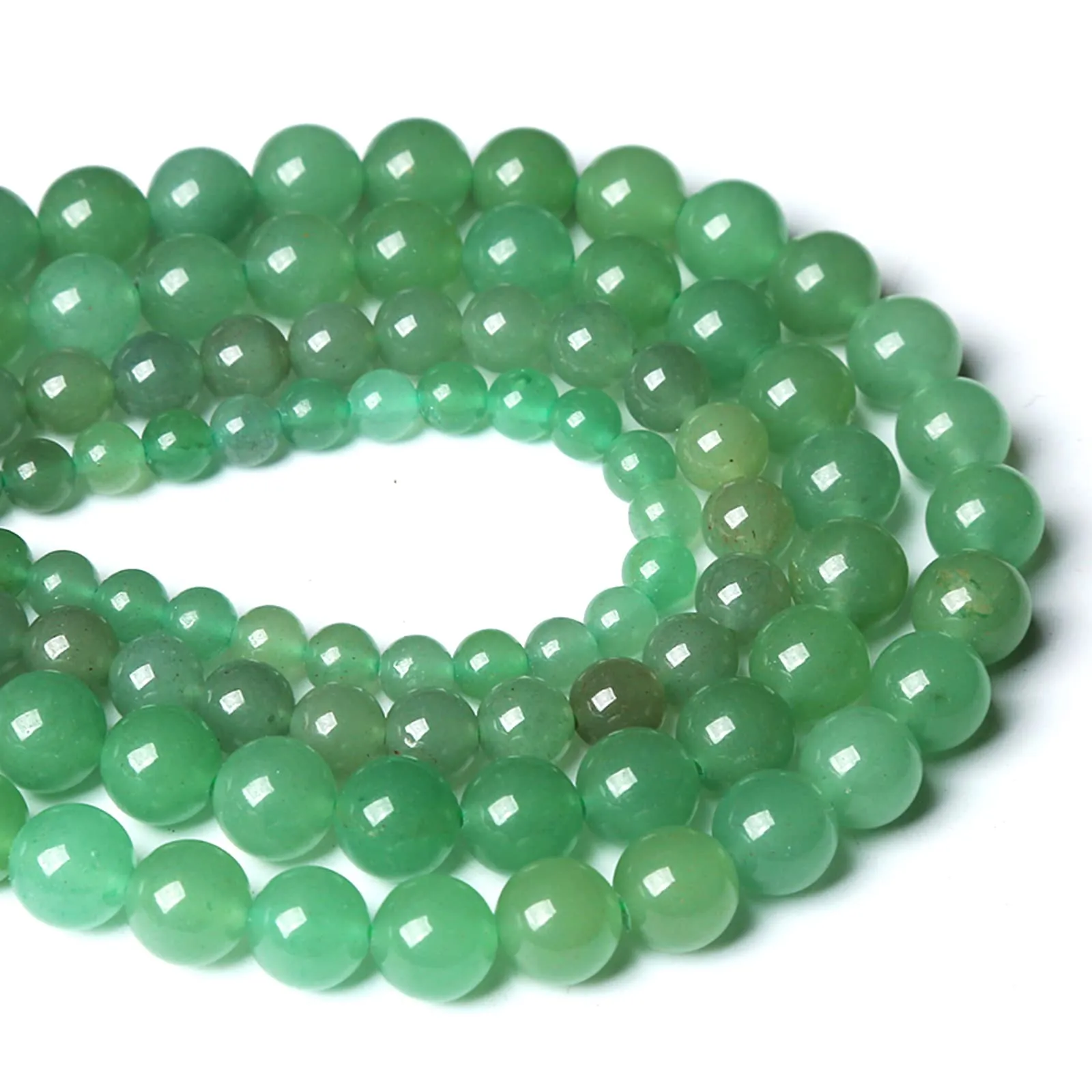 jiejinyu Perline in Pietra Naturale Verde Avventurina 12mm, 32 Pezzi - immagine 2