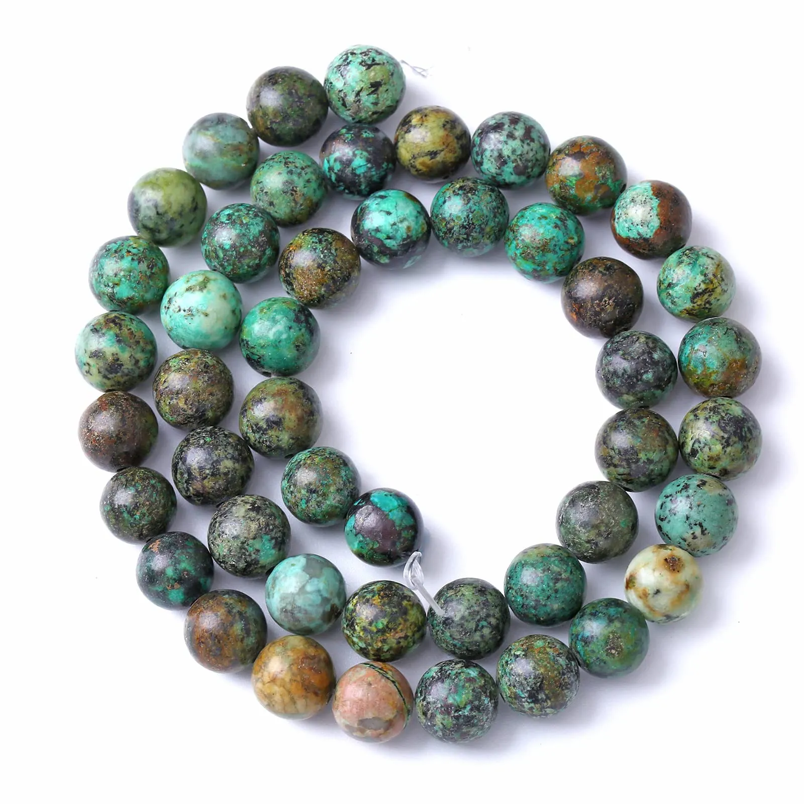Jiejinyu Perline in Turchese Africano Naturale 10mm, 36 Pezzi - immagine 2