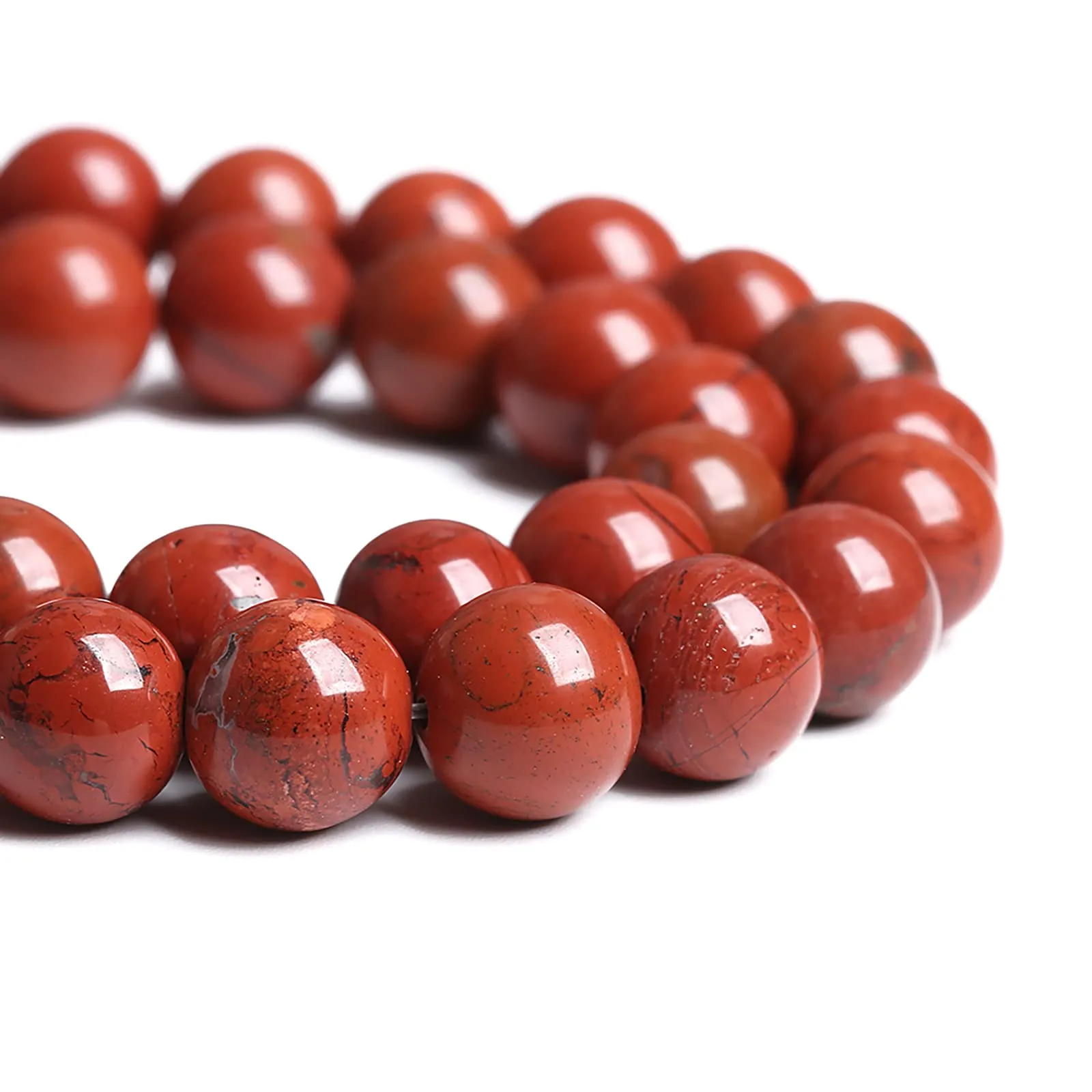 jiejinyu 6mm Perline in Diaspro Rosso Cinese per Gioielli, 60 Pezzi - immagine 3