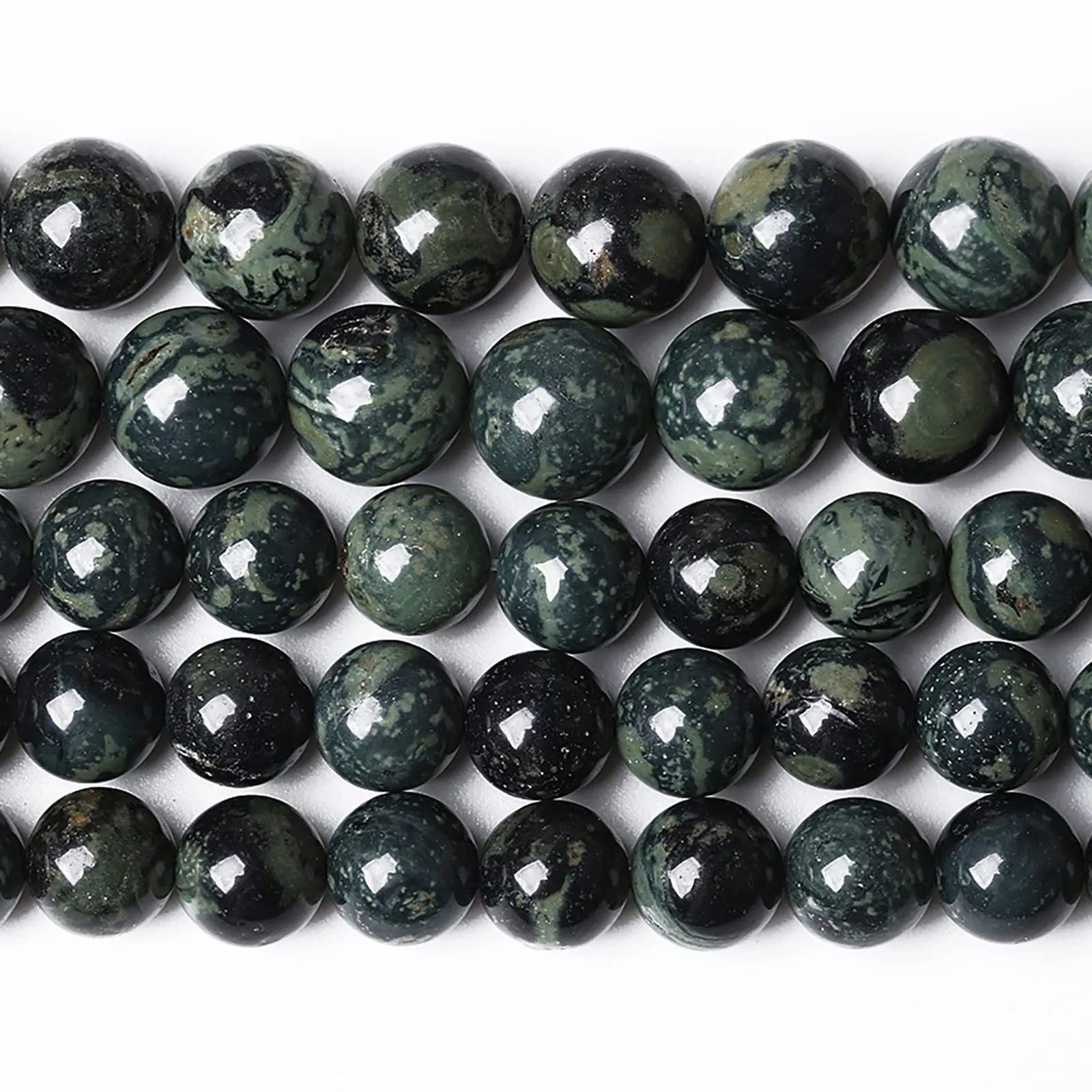 jiejinyu Perline in diaspro kambaba 6 mm, 57 pezzi - immagine 1