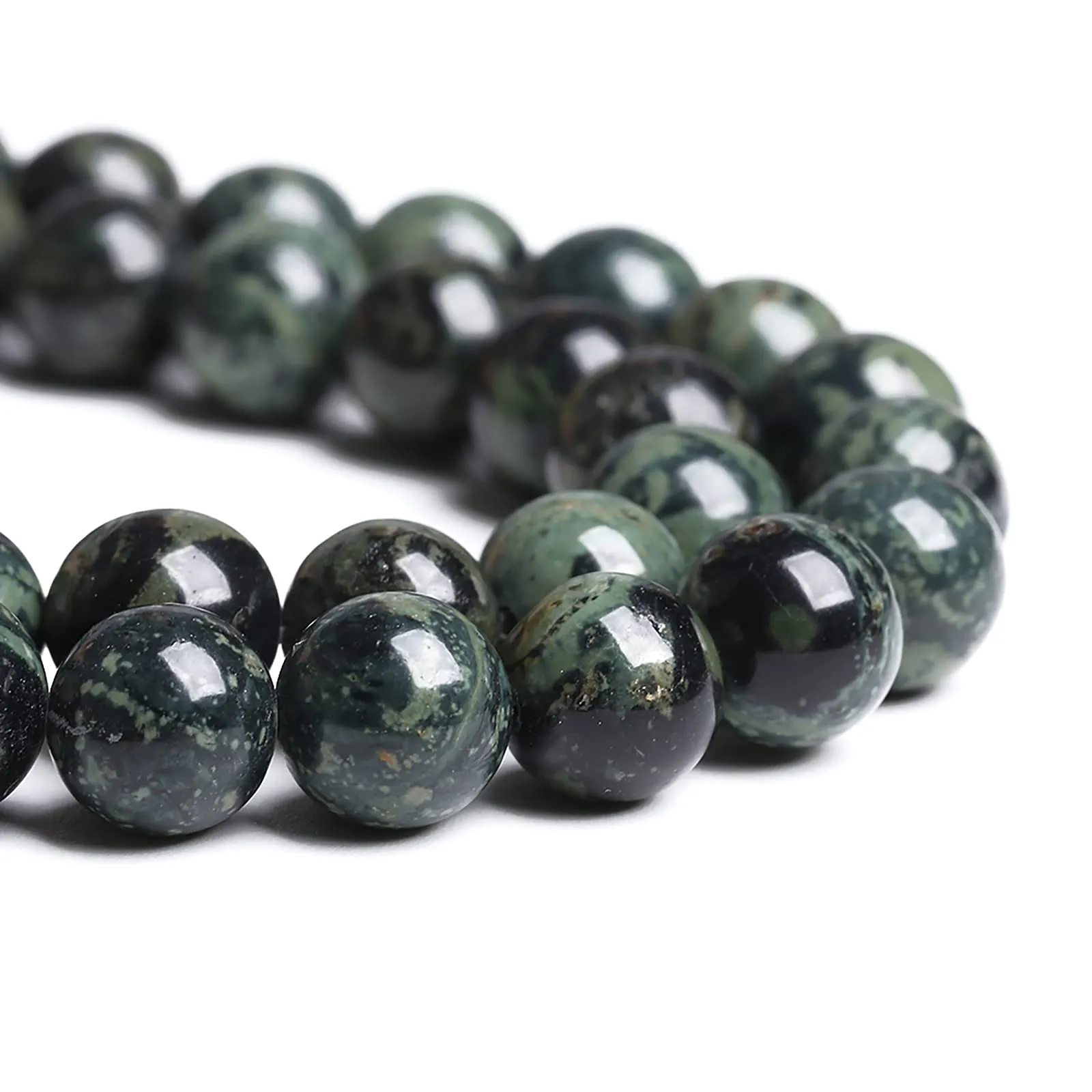 jiejinyu Perline in diaspro kambaba 6 mm, 57 pezzi - immagine 2
