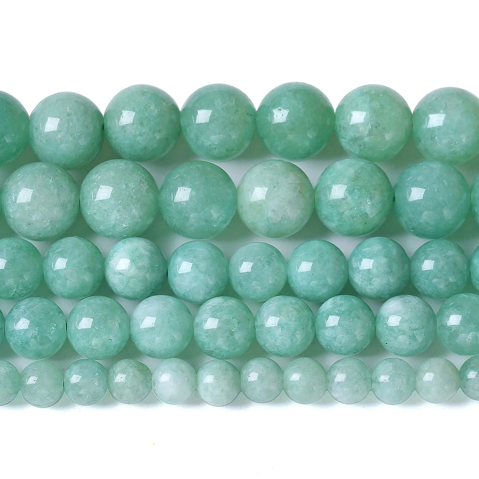 jiejinyu Perline di giada birmana in pietra naturale, 10 mm, 36 pezzi - immagine 1