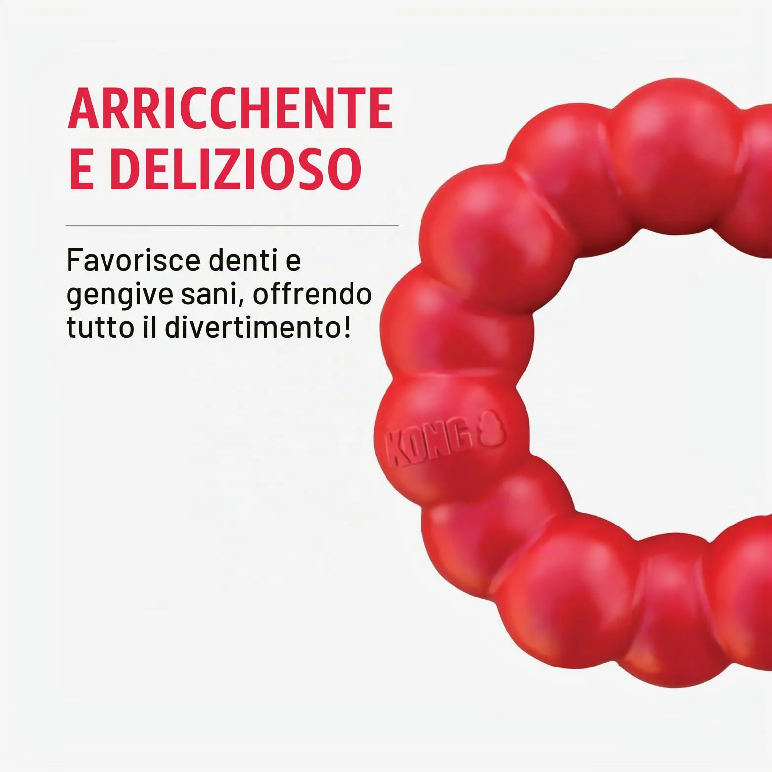 KONG Ring Anello da Masticare in Gomma Naturale, Taglia M/L - immagine 6