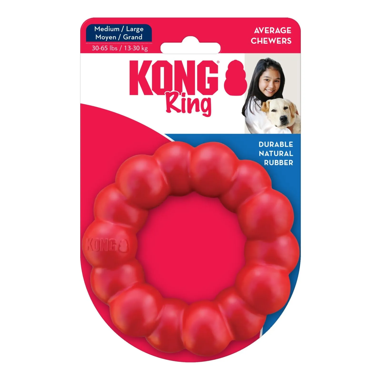 KONG Ring Anello da Masticare in Gomma Naturale, Taglia M/L - immagine 8
