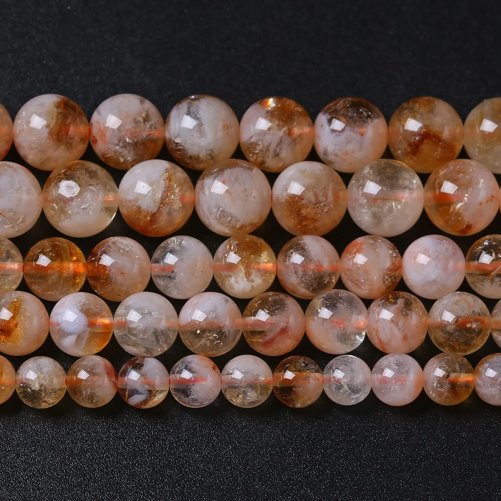 jiejinyu Perline in citrino di quarzo grado A, 12 mm, 32 pezzi, filo da 38 cm - immagine 6