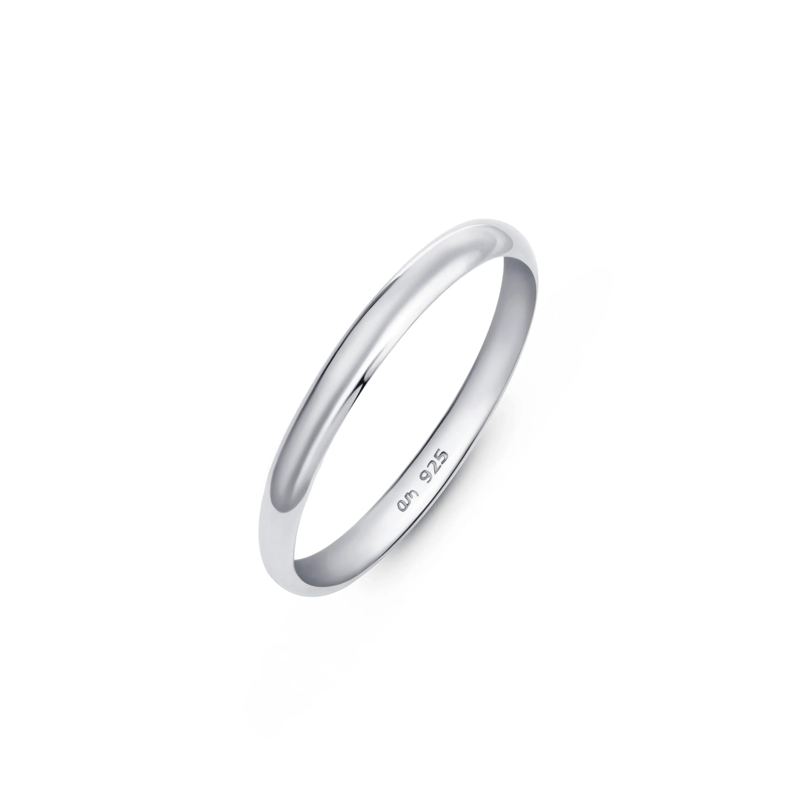 Amberta Fede Nuziale in Argento Sterling 925, Misura 16, 2 mm - immagine 1
