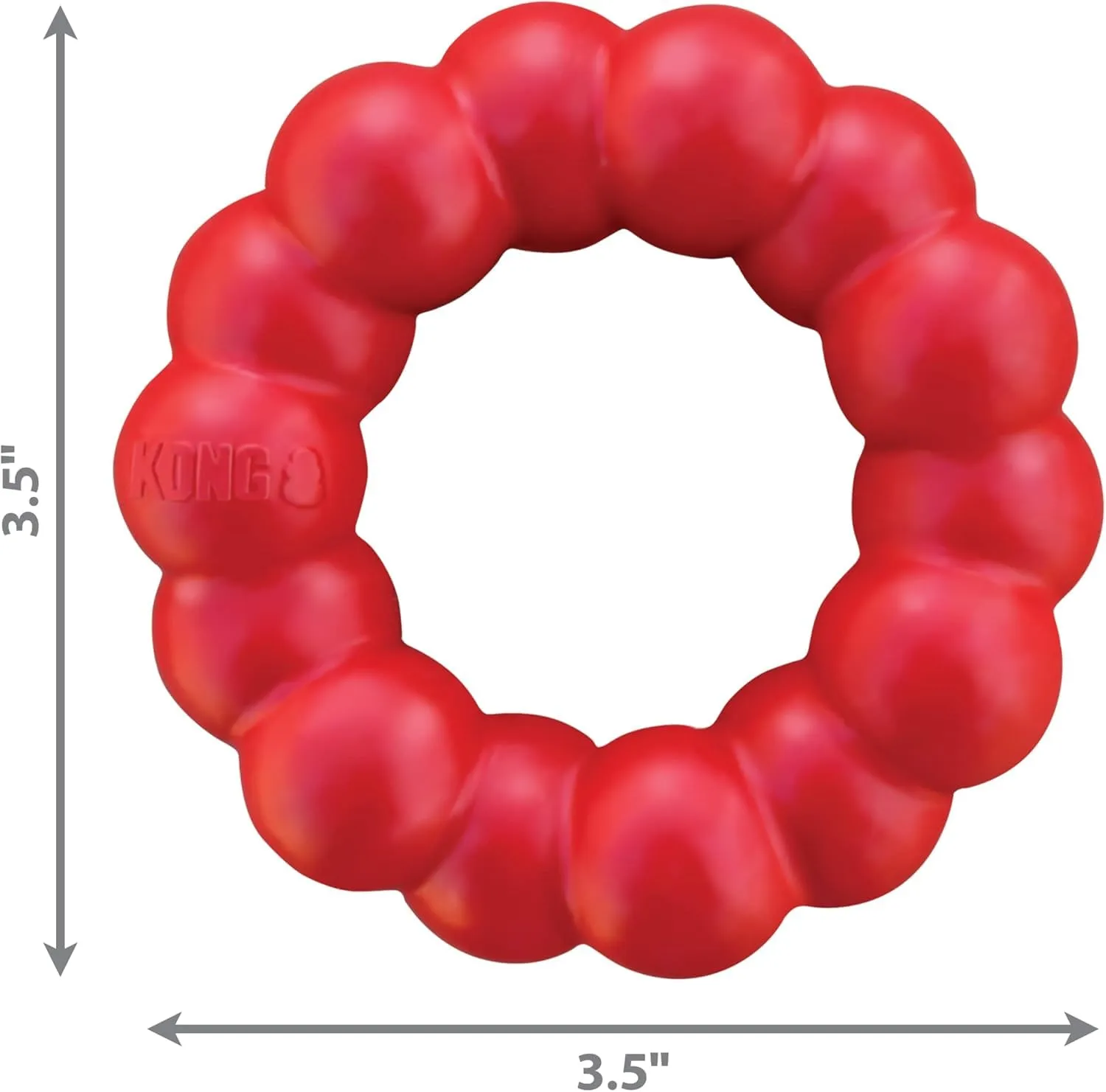 KONG Ring Anello da Masticare in Gomma Naturale, Taglia XL - immagine 3