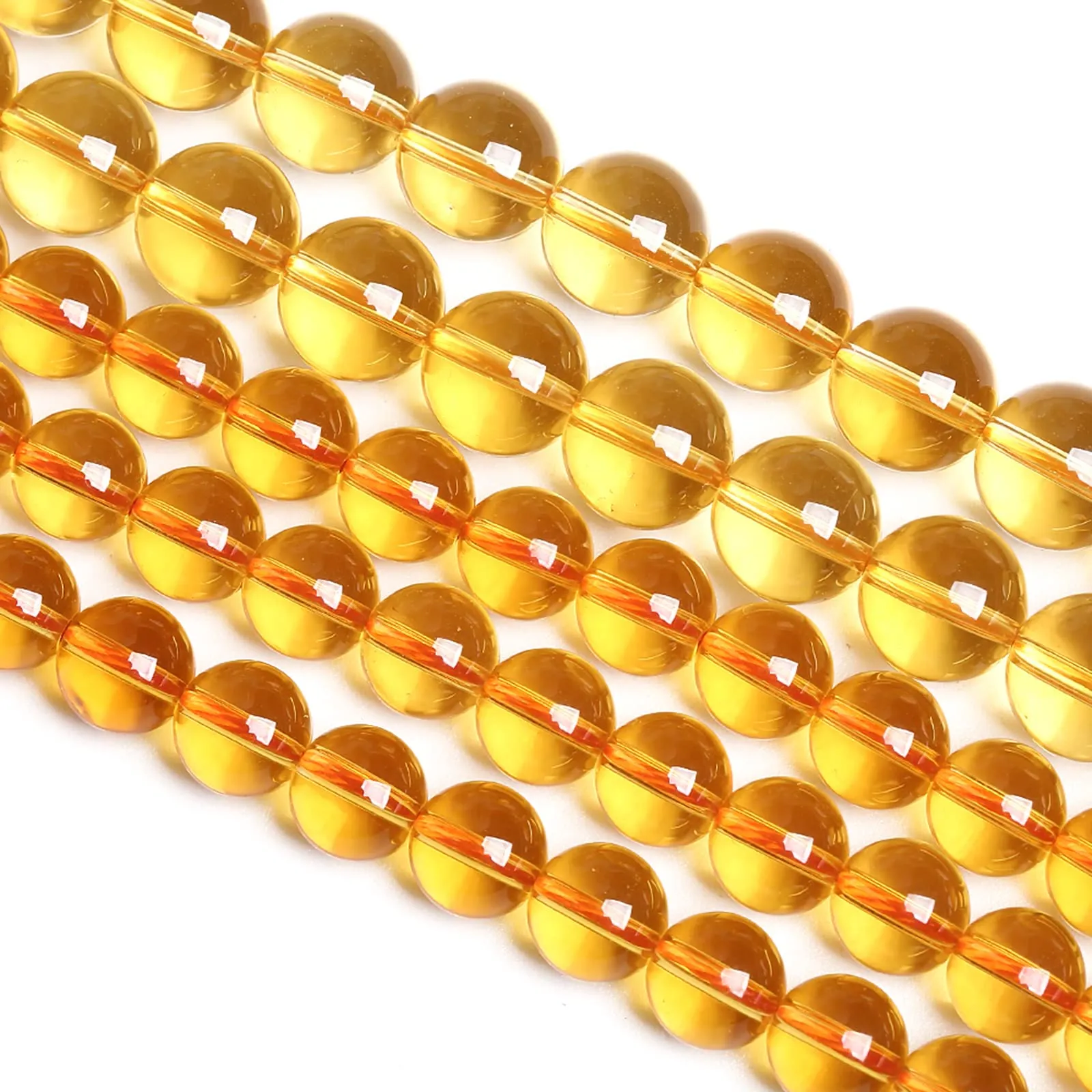 jiejinyu Perline in Pietra di Cristallo Naturale Citrino 3A, 8mm, 46pcs - immagine 1