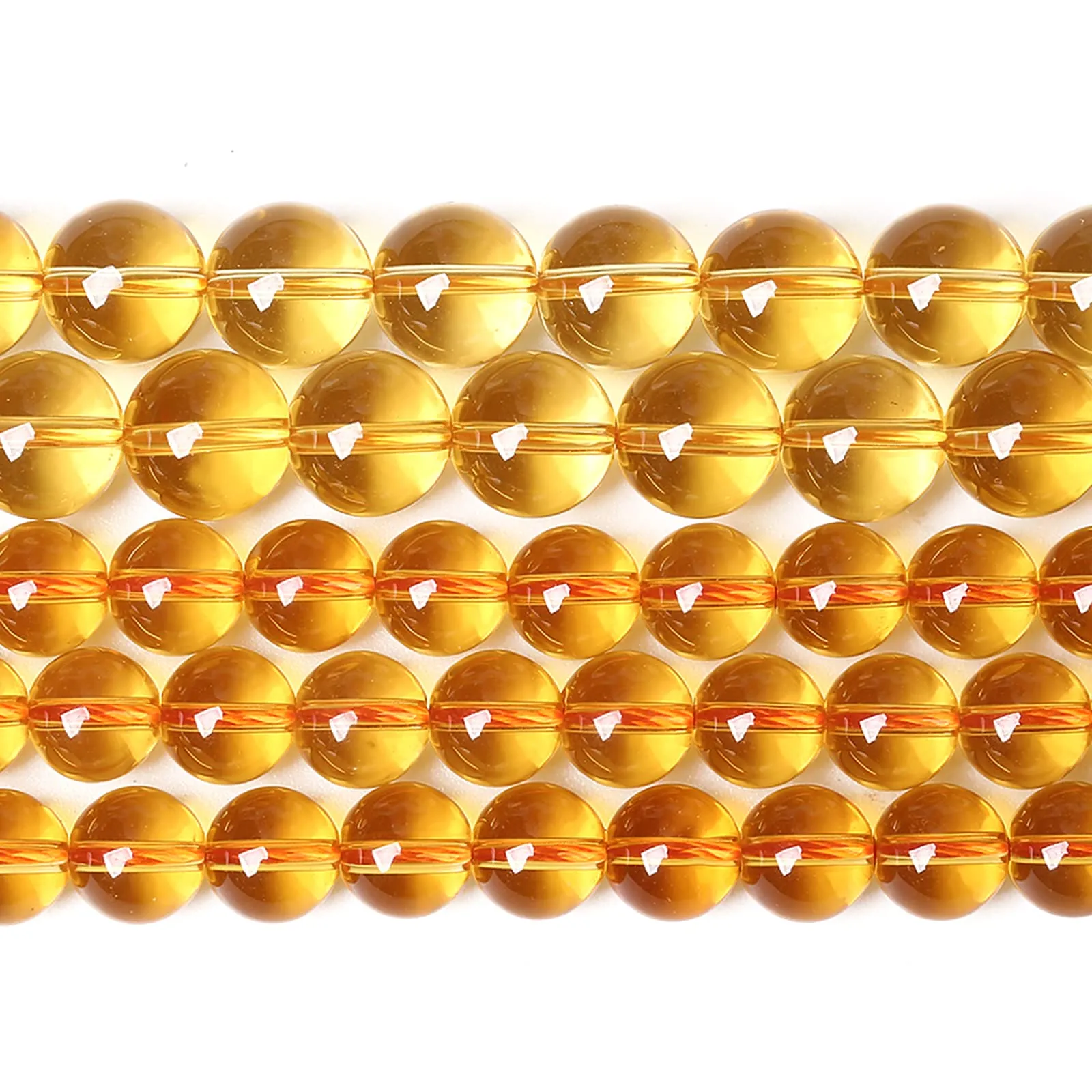 jiejinyu Perline in Pietra di Cristallo Naturale Citrino 3A, 8mm, 46pcs - immagine 5