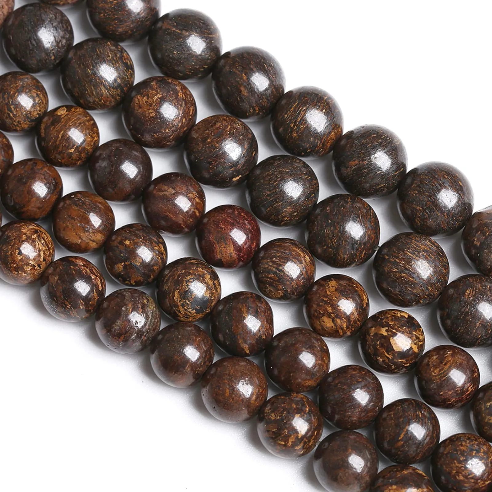 jiejinyu Perline in Pietra Naturale di Bronzite, 4 mm, 86 Pezzi - immagine 1