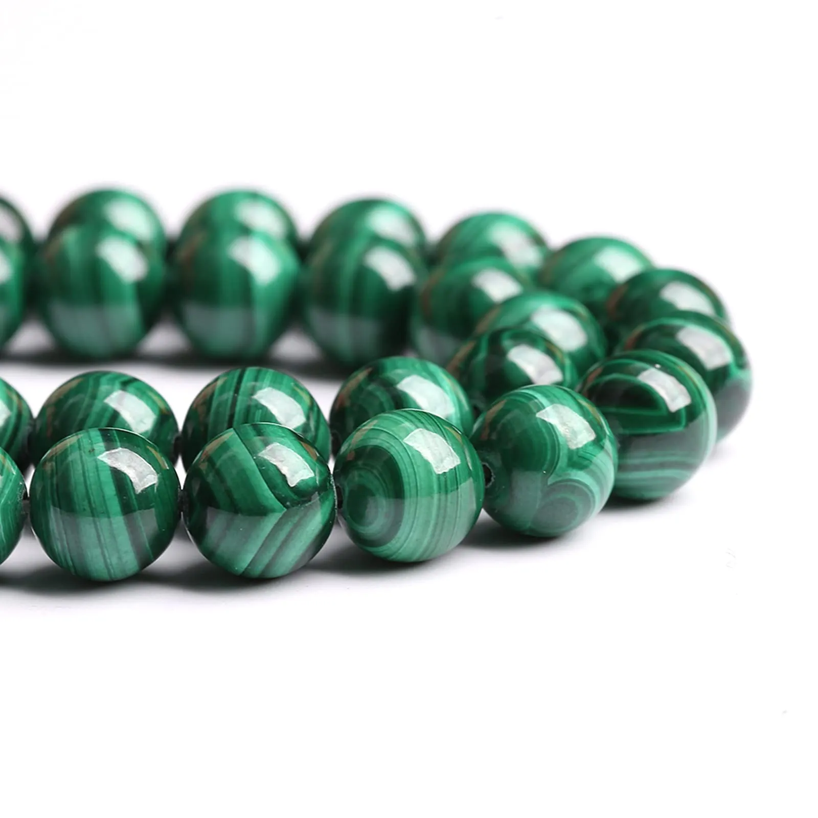 jiejinyu 6mm Perle in Malachite Verde Grado 3A, 31 pezzi - immagine 5