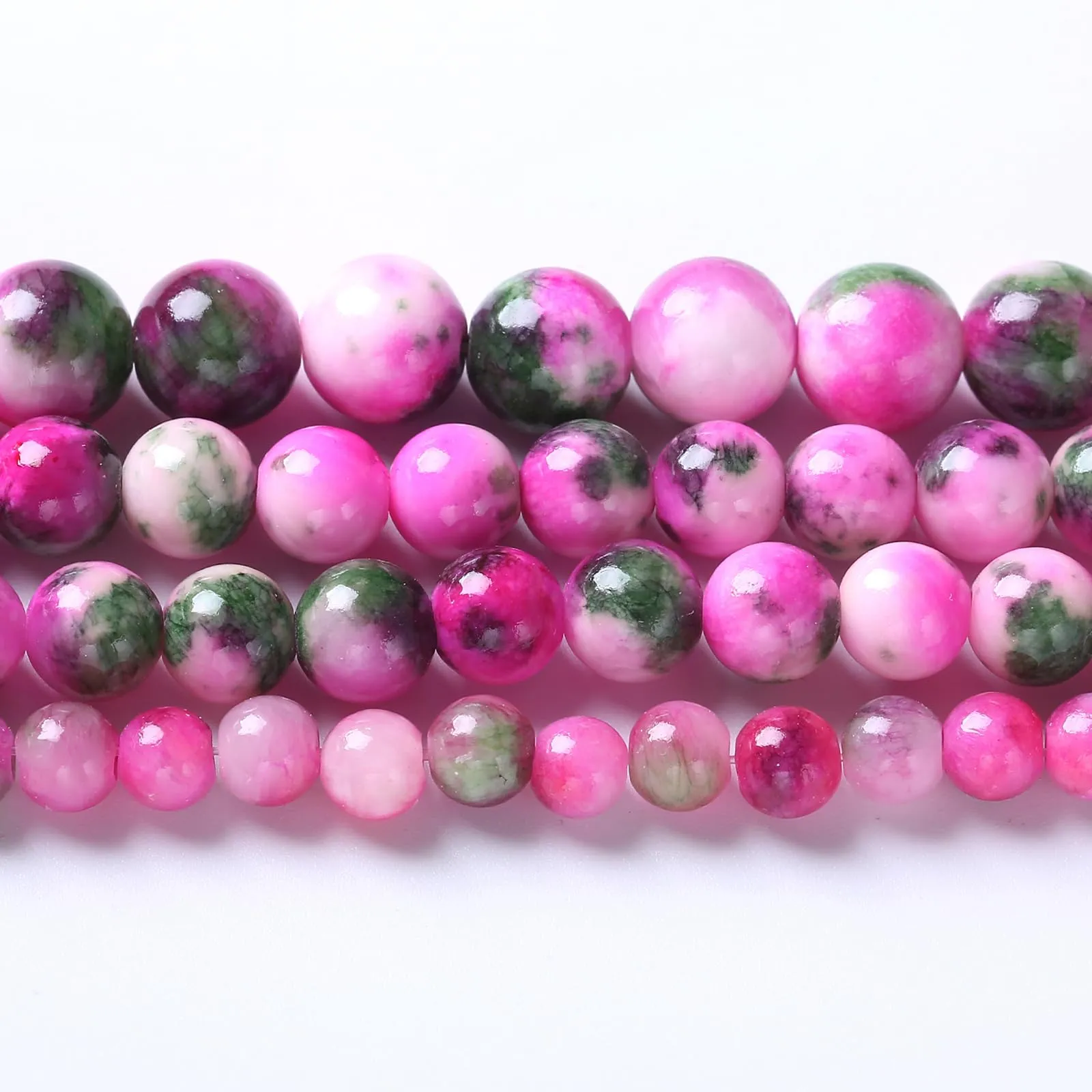 Jiejinyu 86 Perline in Giada Persiana Rosa e Verde, 4 mm - immagine 5