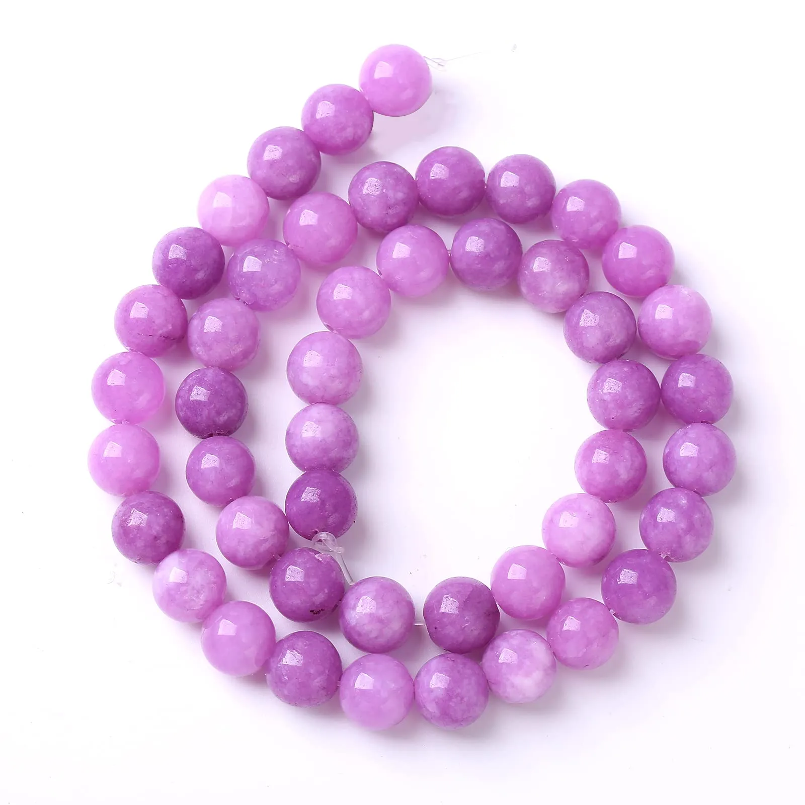 Jiejinyu Perline in Lepidolite Mica Viola, 8 mm, 46 pezzi - immagine 5