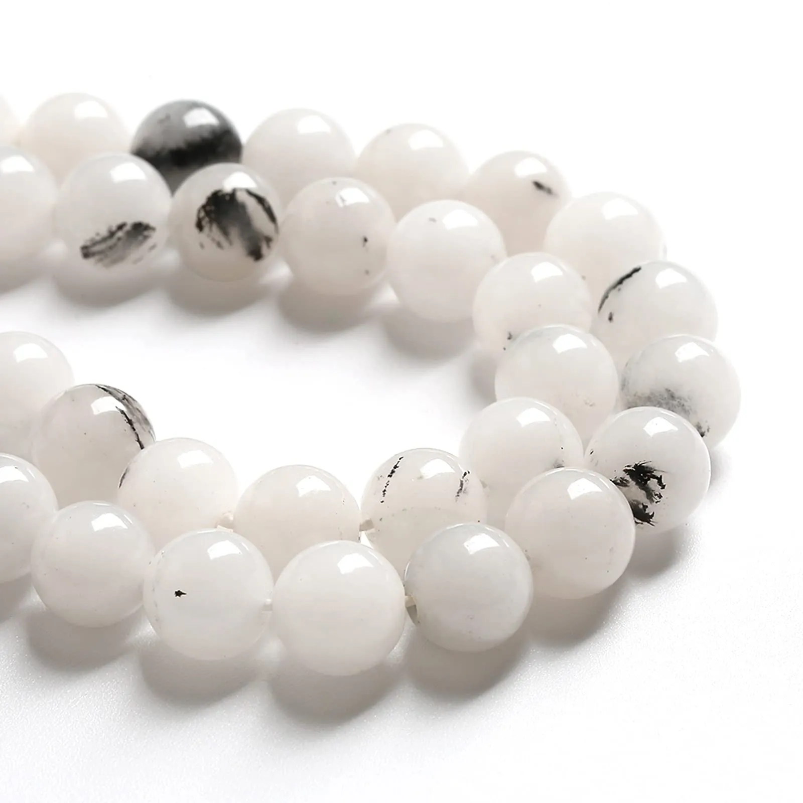 Jiejinyu Perline di Giada in Pietra Naturale, 8 mm, 46 Pezzi - immagine 2