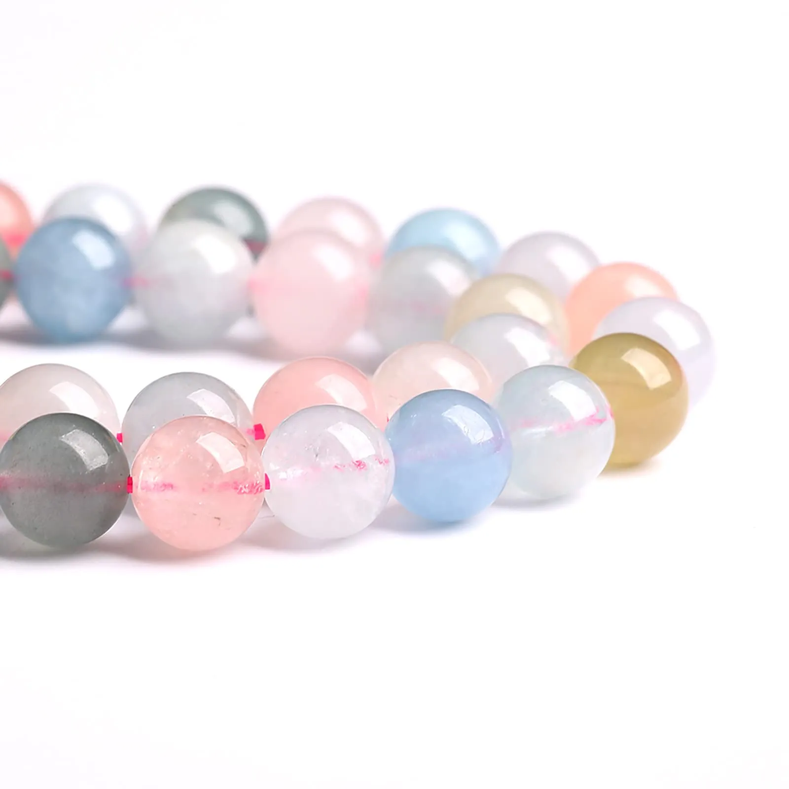 Jiejinyu Perline di Morganite in Pietra Naturale, 6 mm, 60 Pezzi - immagine 3