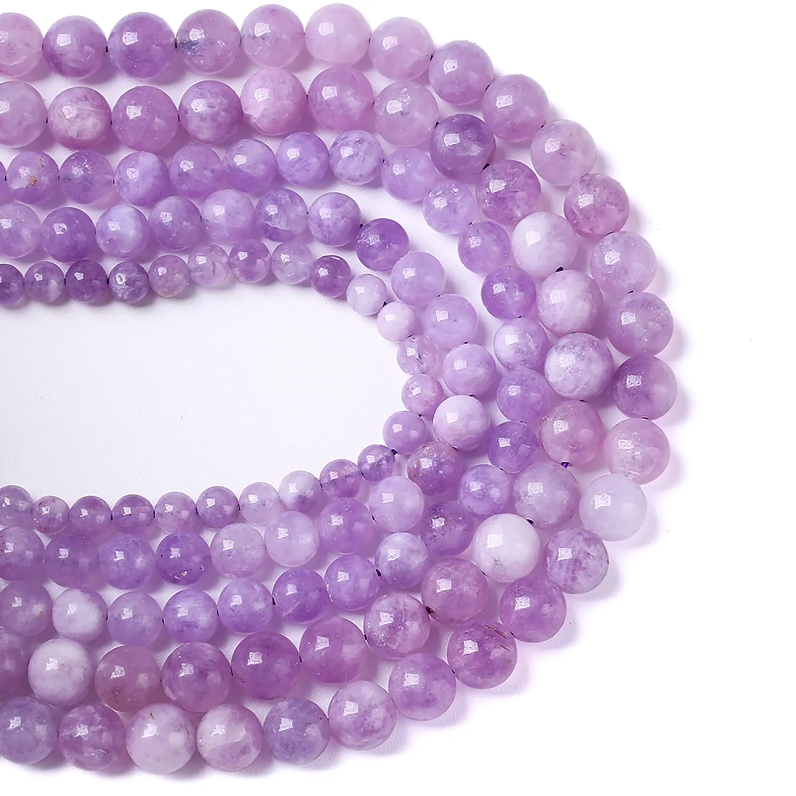 Jiejinyu Perline di Cristallo in Ametista Lavanda, Pietra Naturale 6 mm, 60 Pezzi - immagine 4