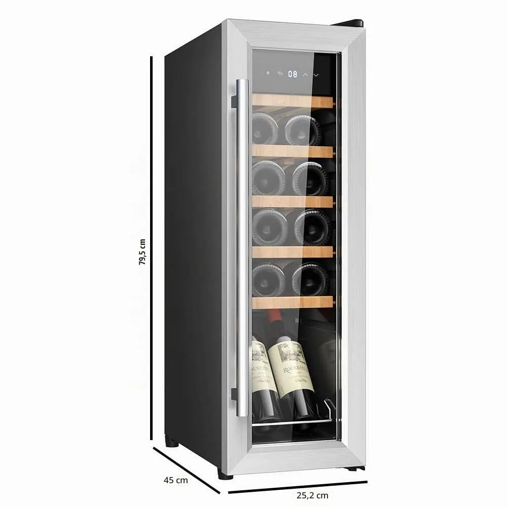 Cecotec Bolero GrandSommelier 1250 CoolWood Compressor Cantinetta Vino 12 Bottiglie - immagine 2