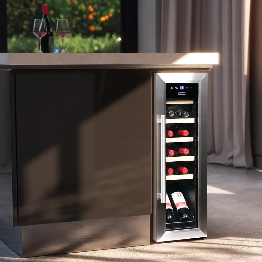 Cecotec Bolero GrandSommelier 1250 CoolWood Compressor Cantinetta Vino 12 Bottiglie - immagine 3