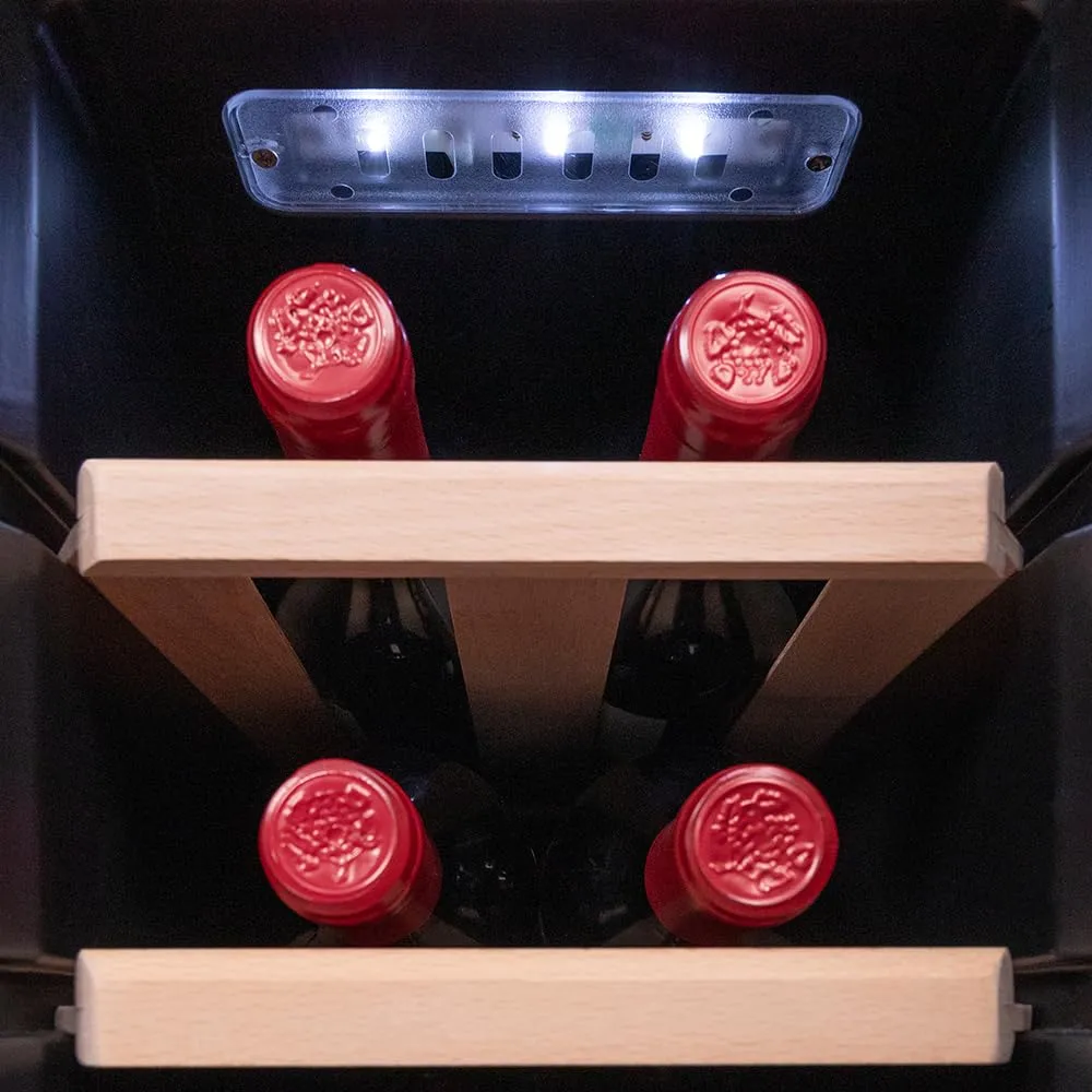 Cecotec Bolero GrandSommelier 1250 CoolWood Compressor Cantinetta Vino 12 Bottiglie - immagine 4