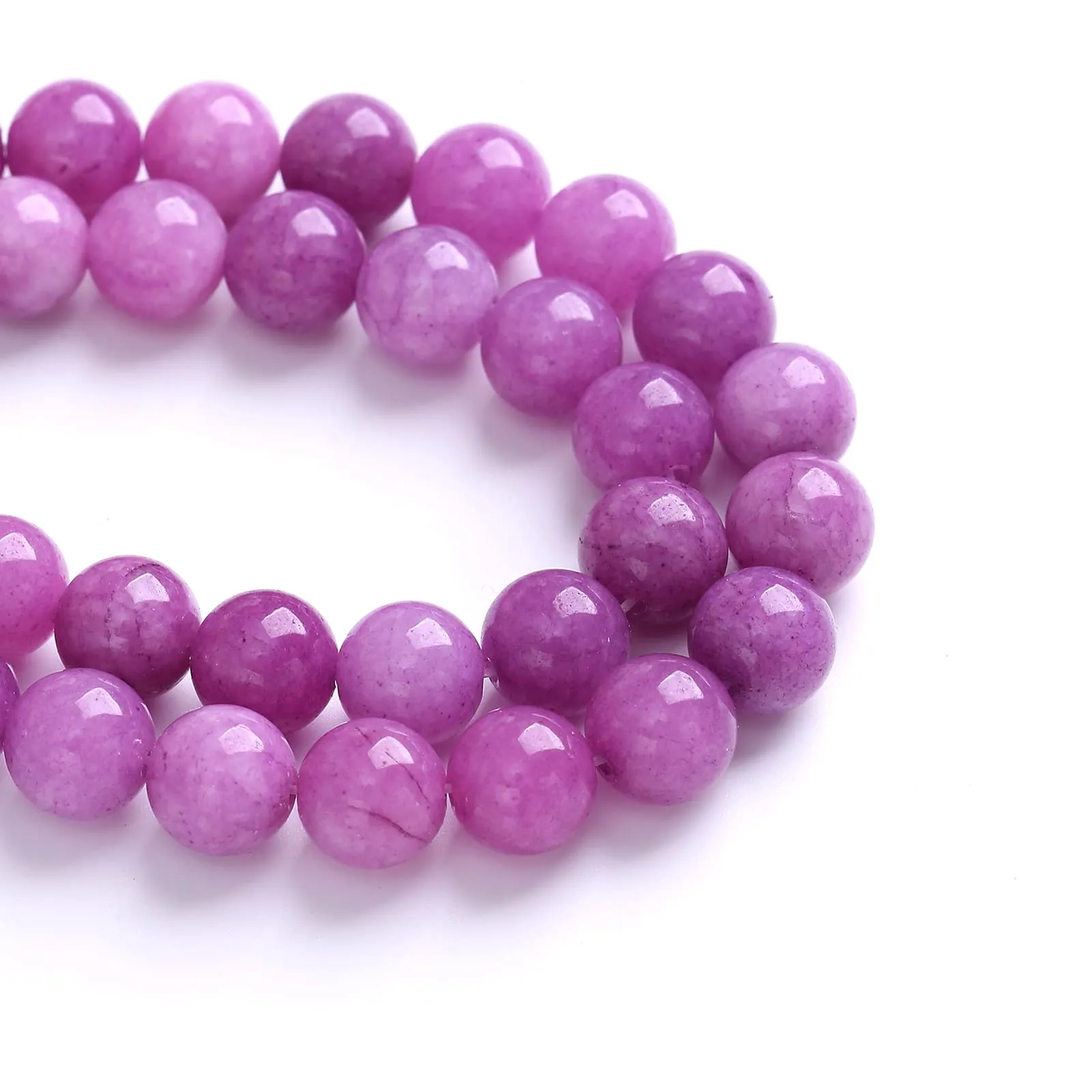 jiejinyu 6mm Lepidolite Mica Beads, 60 Pieces for Jewelry Making - immagine 2