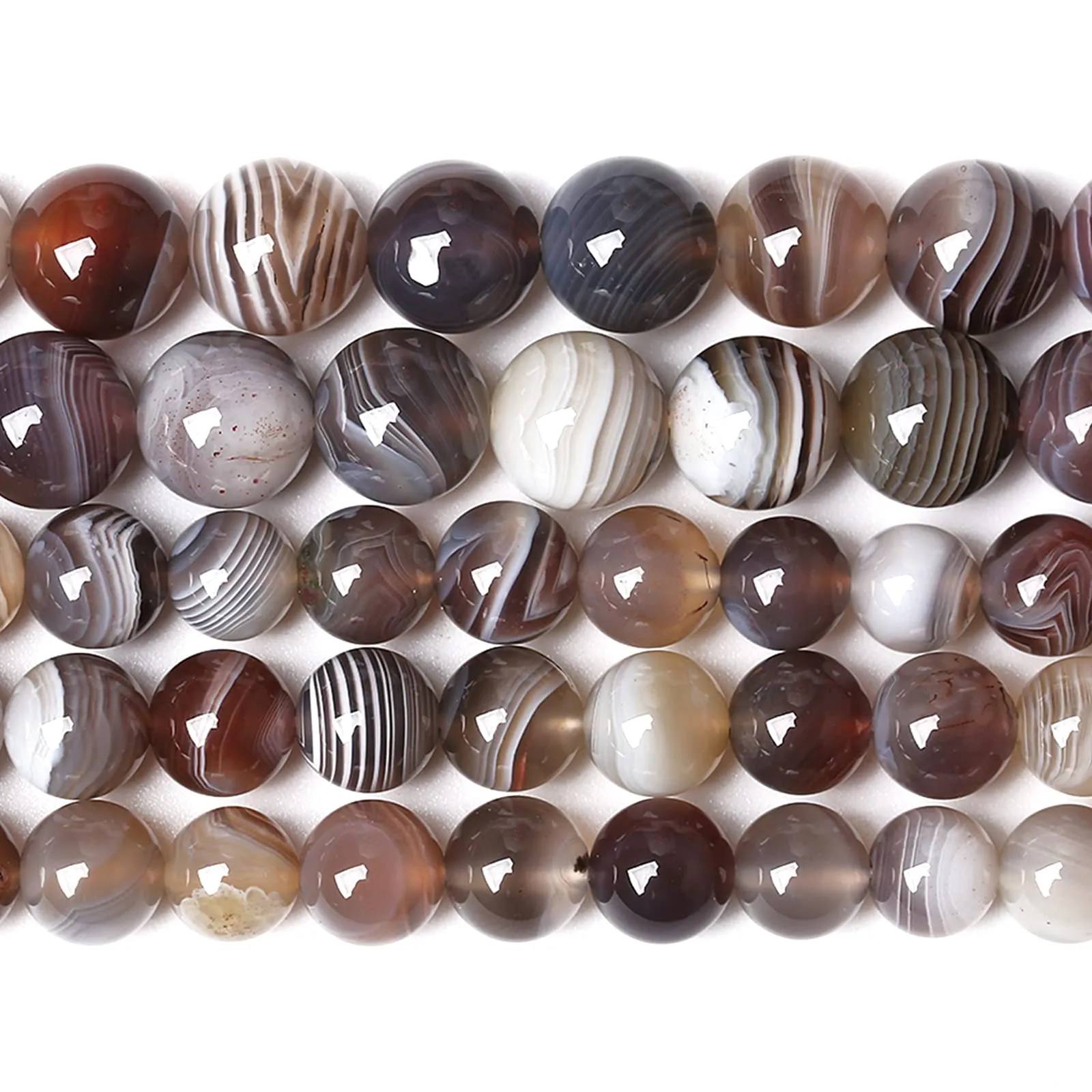 jiejinyu Perline in Sardonice del Botswana 4 mm, 88 pezzi - immagine 1