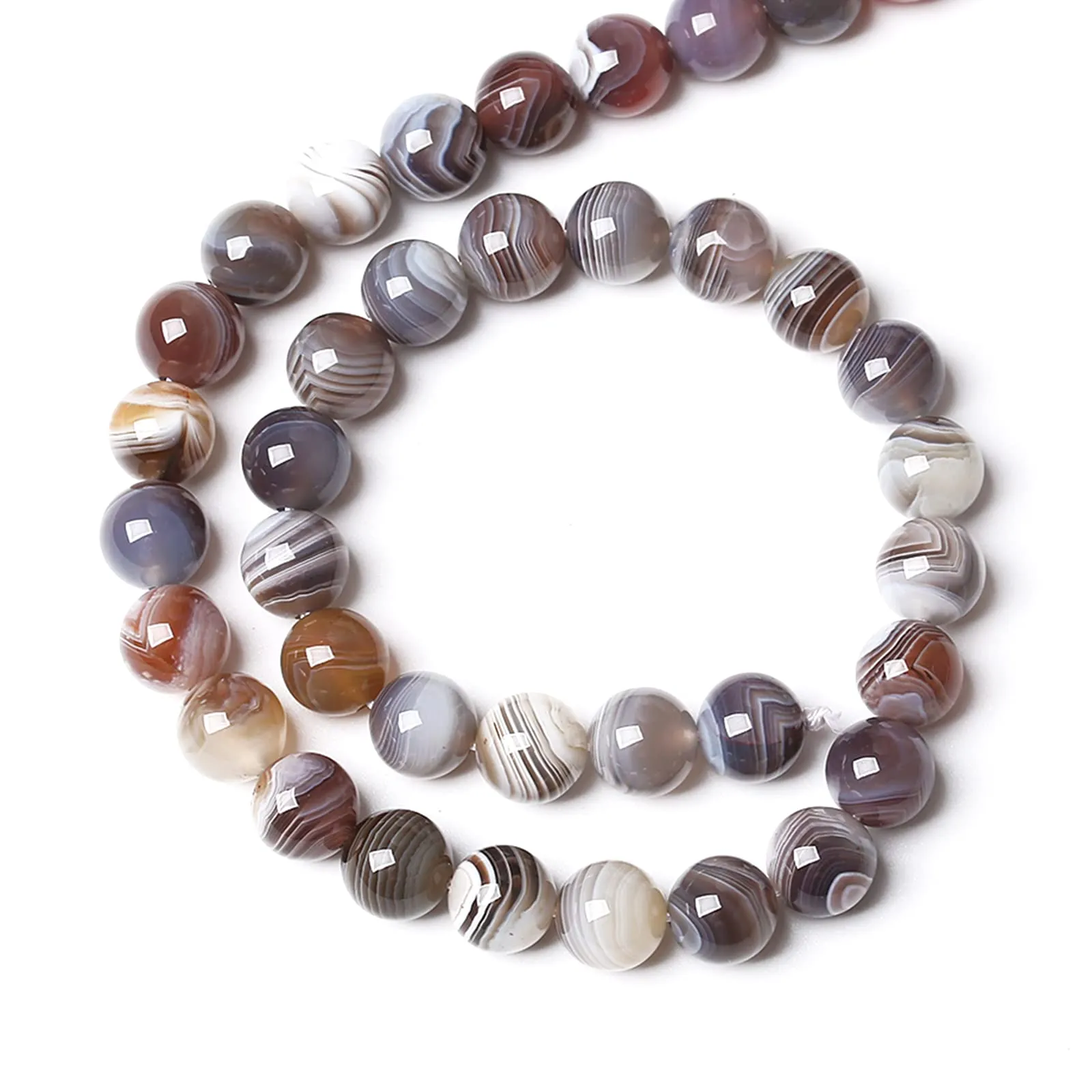 jiejinyu Perline in Sardonice del Botswana 4 mm, 88 pezzi - immagine 2