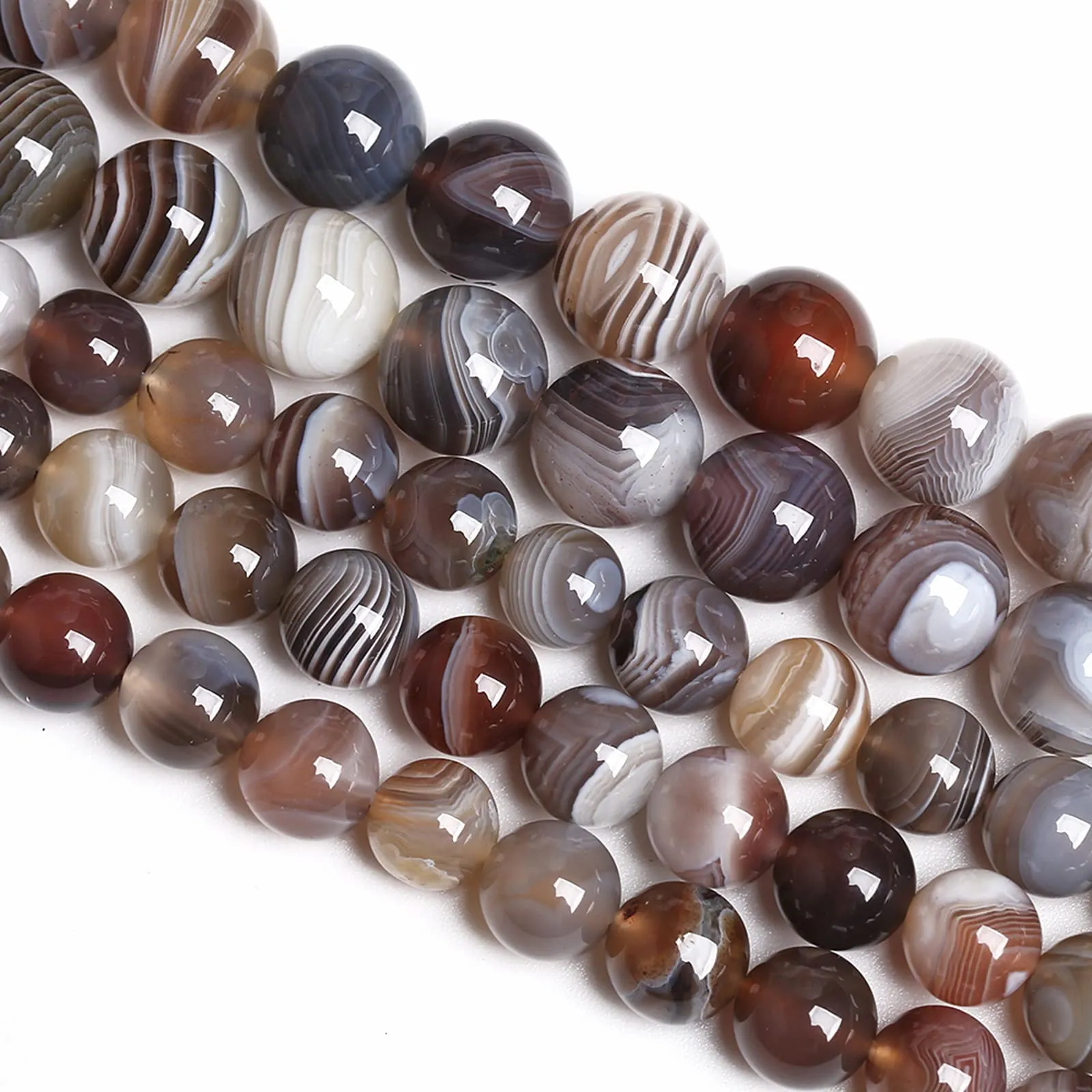 jiejinyu Perline in Sardonice e Agata del Botswana 6mm, 60 pezzi - immagine 5