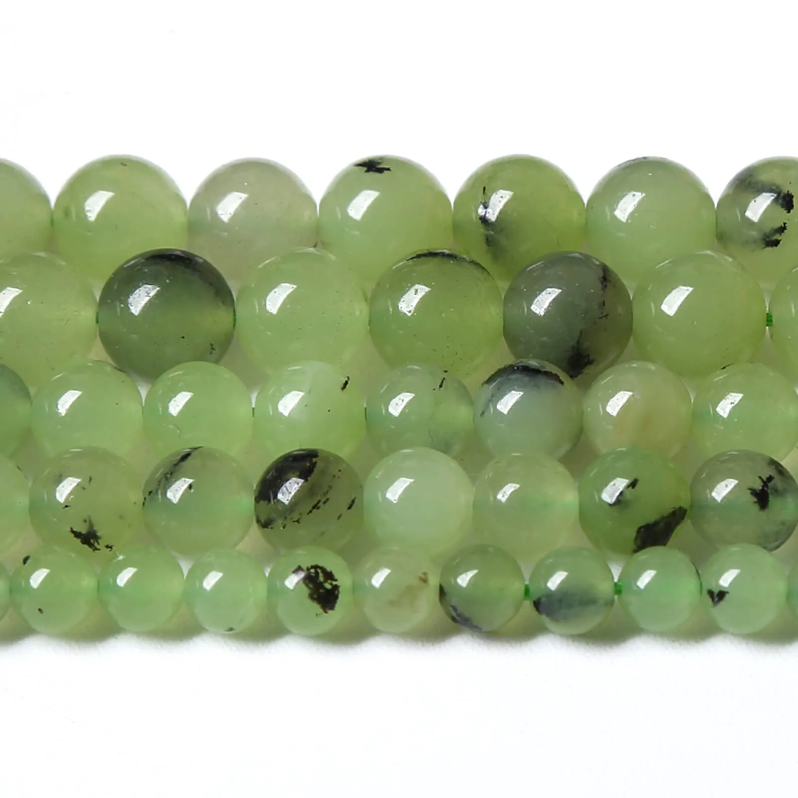 jiejinyu Perline in Giada Prehnite 4mm, 86 pezzi - immagine 4
