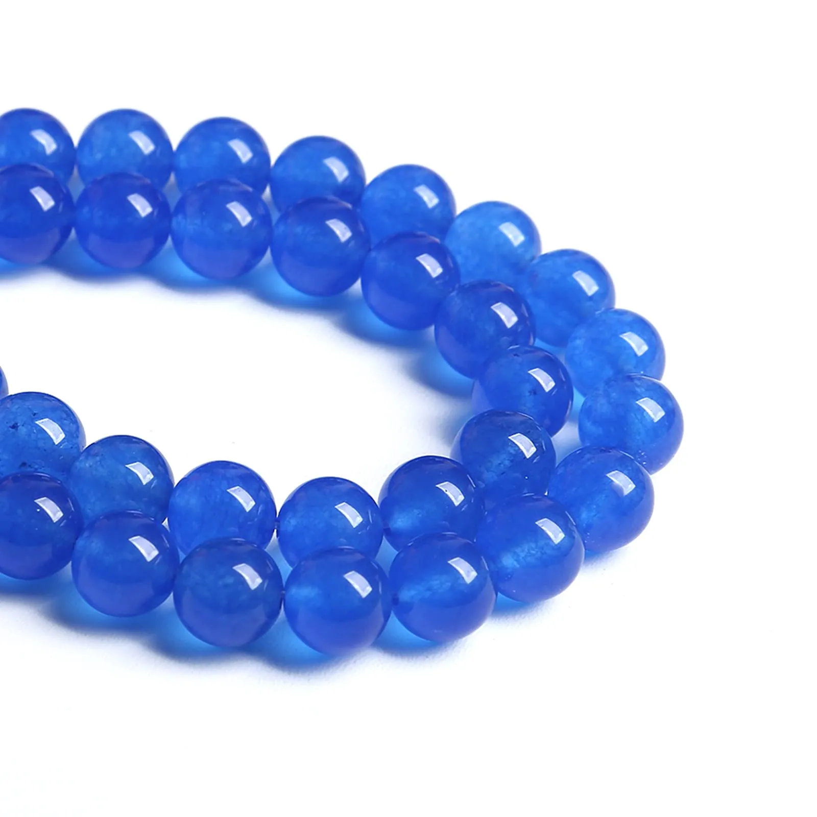 jiejinyu Perline in Calcedonio Blu Scuro, Pietra Naturale, 6 mm, 60 Pezzi - immagine 4