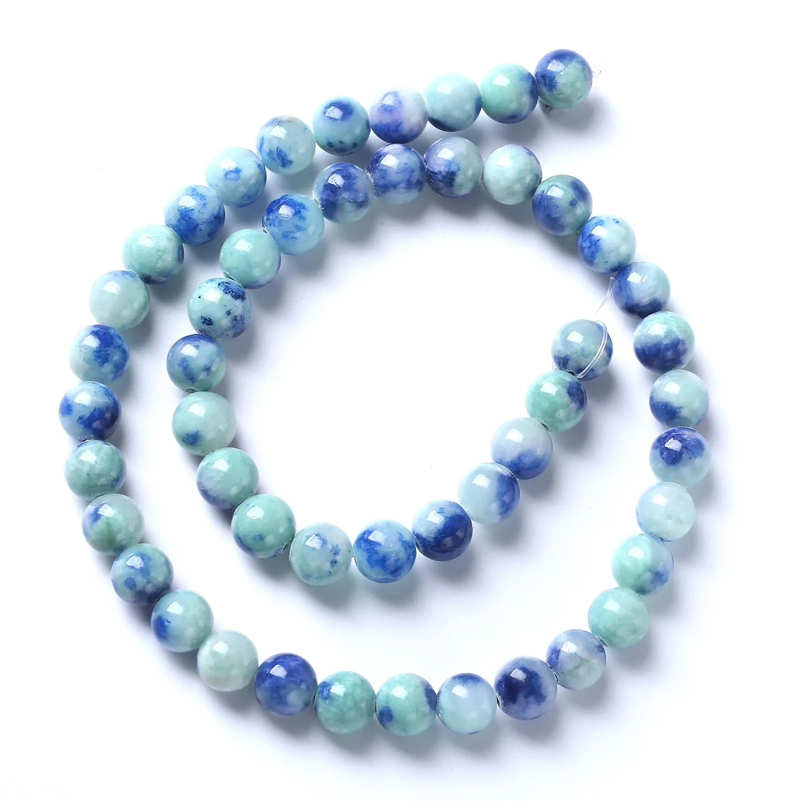 Jiejinyu 86 Perline in Giada Blu Pavone, 4 mm - immagine 6