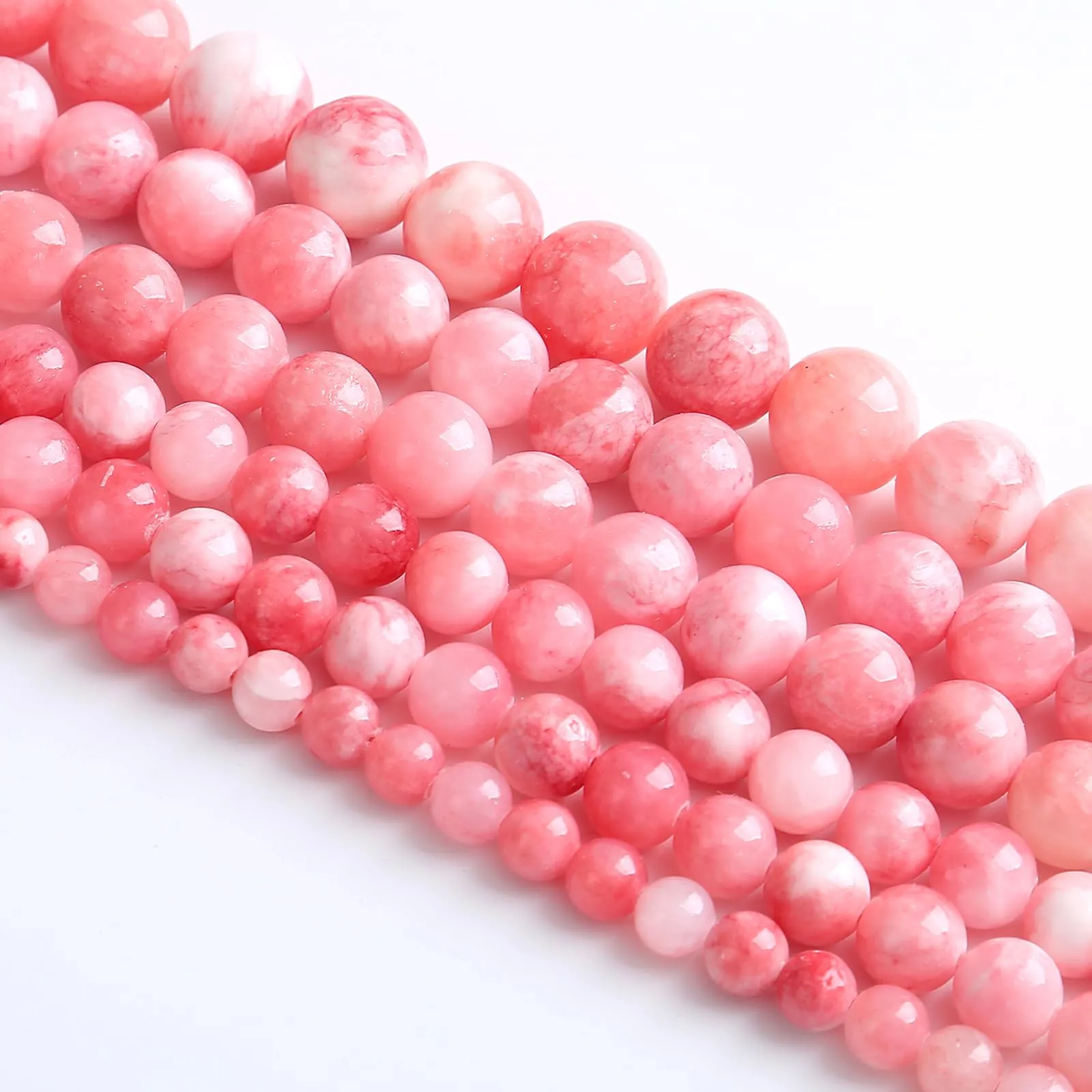 Jiejinyu Perline Distanziatori in Giada Rosa Persiana 8mm, 46 Pezzi - immagine 2