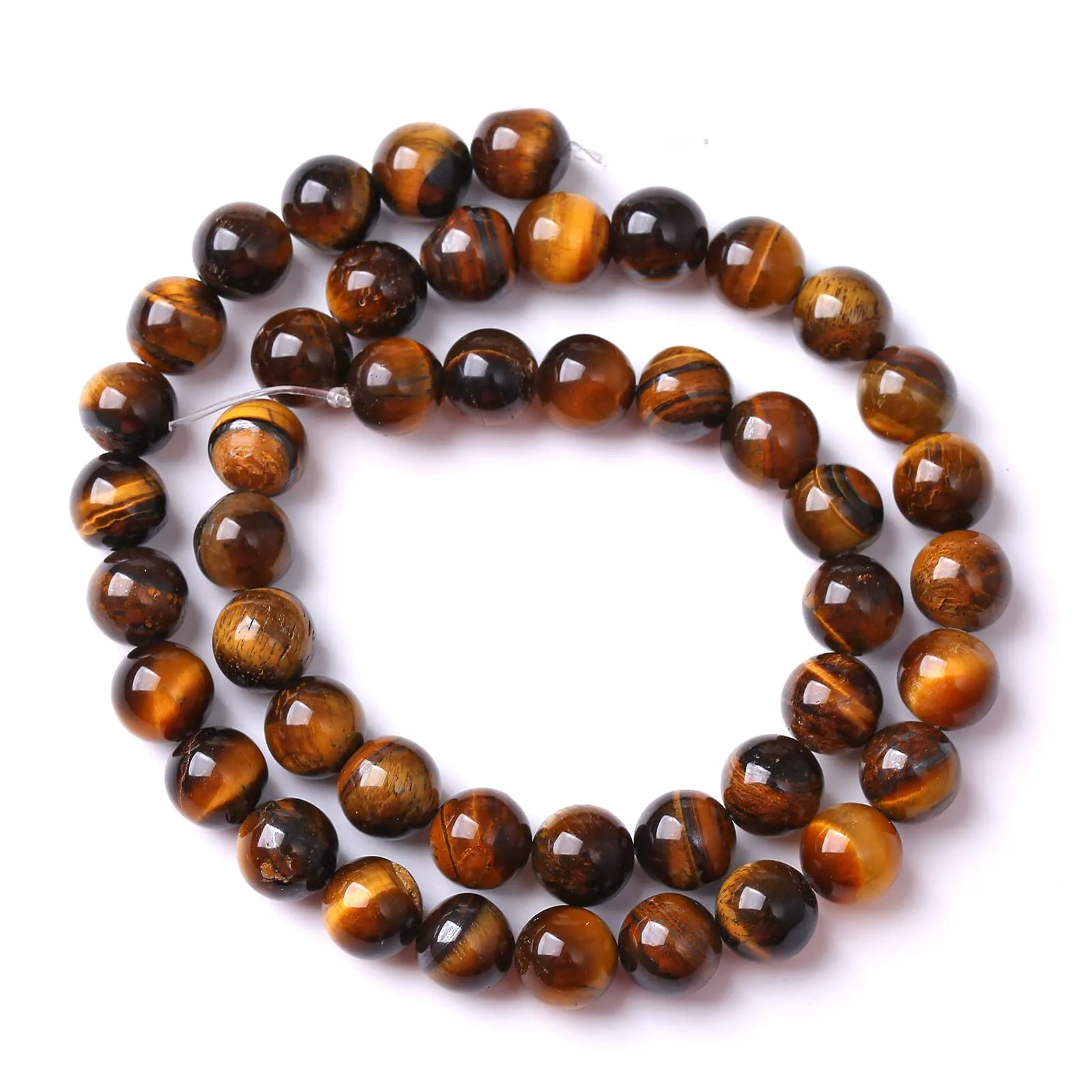Jiejinyu Perle in Occhio di Tigre Gialla 4mm, 88 Pezzi per Gioielli Fai da Te - immagine 3