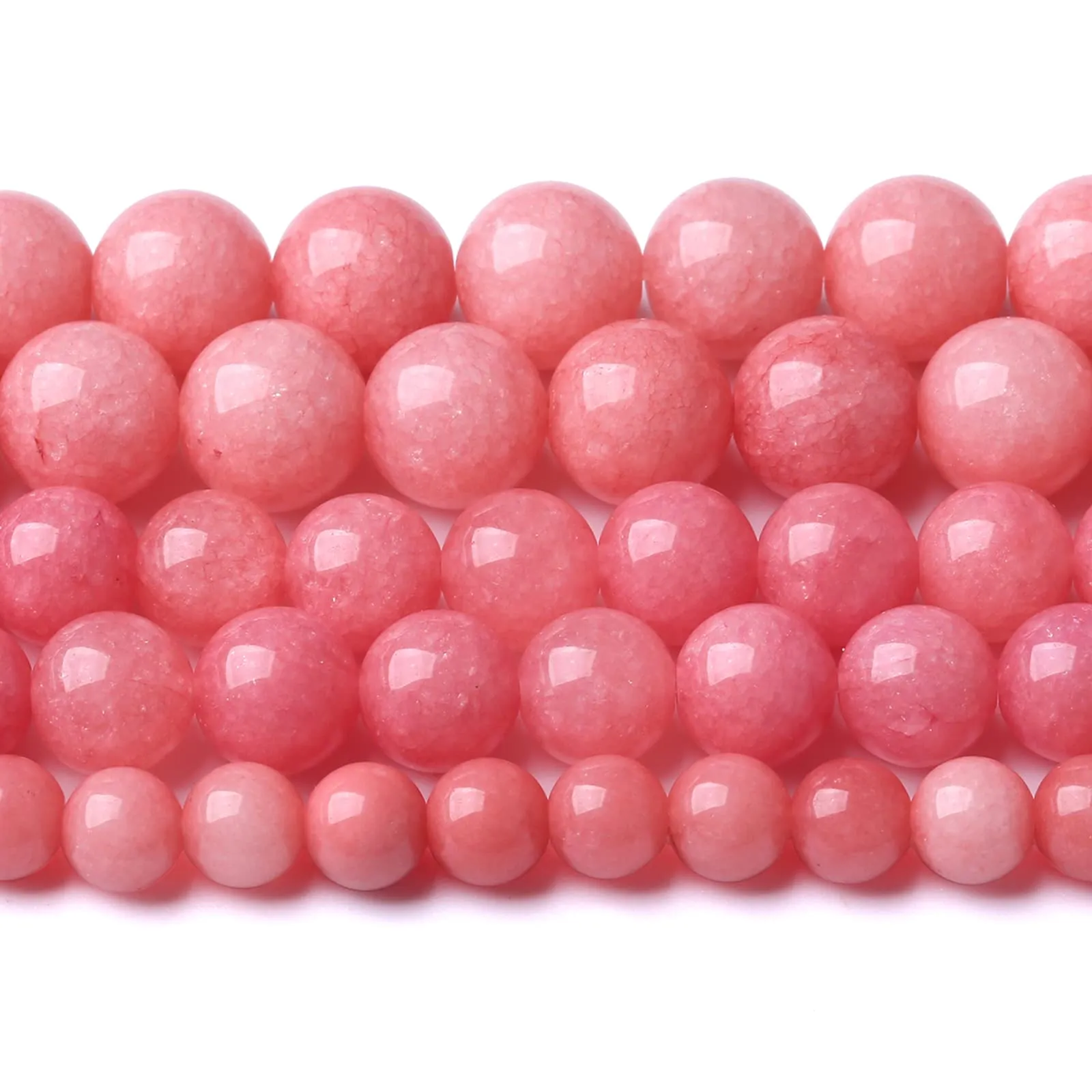 jiejinyu Perline di giada rosa naturale 4mm, 88 pezzi, per creazione gioielli - immagine 1