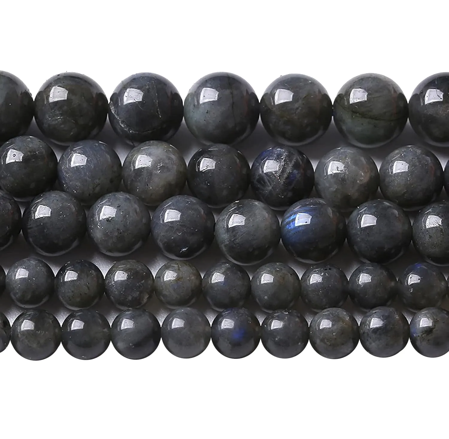 Jiejinyu Perle di Labradorite Nera, 6mm, 60 Pezzi - immagine 1
