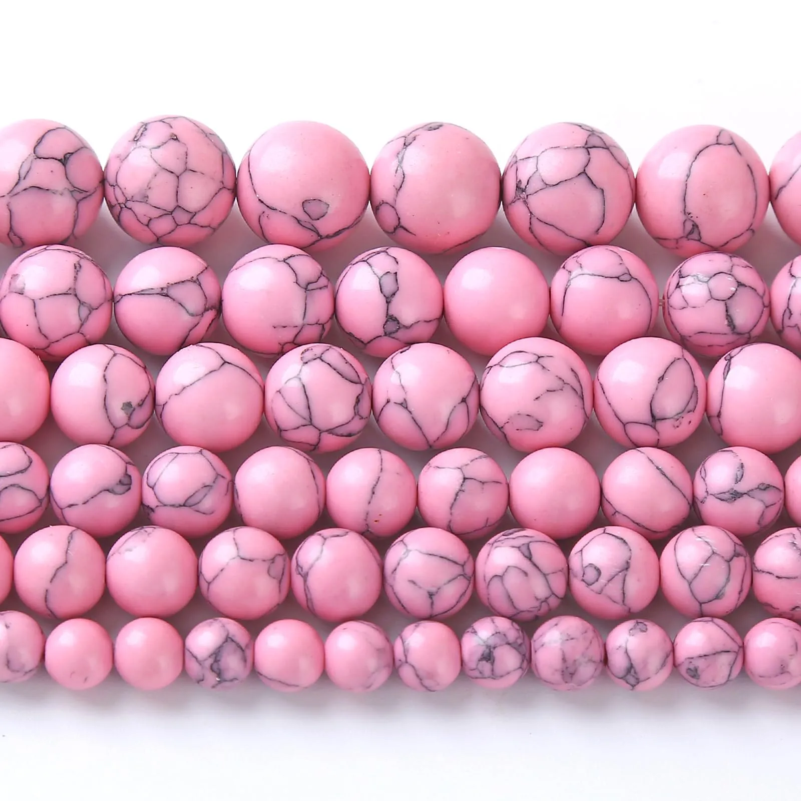 jiejinyu Perline in Pietra Turchese Rosa 10mm, 38 Pezzi - immagine 1