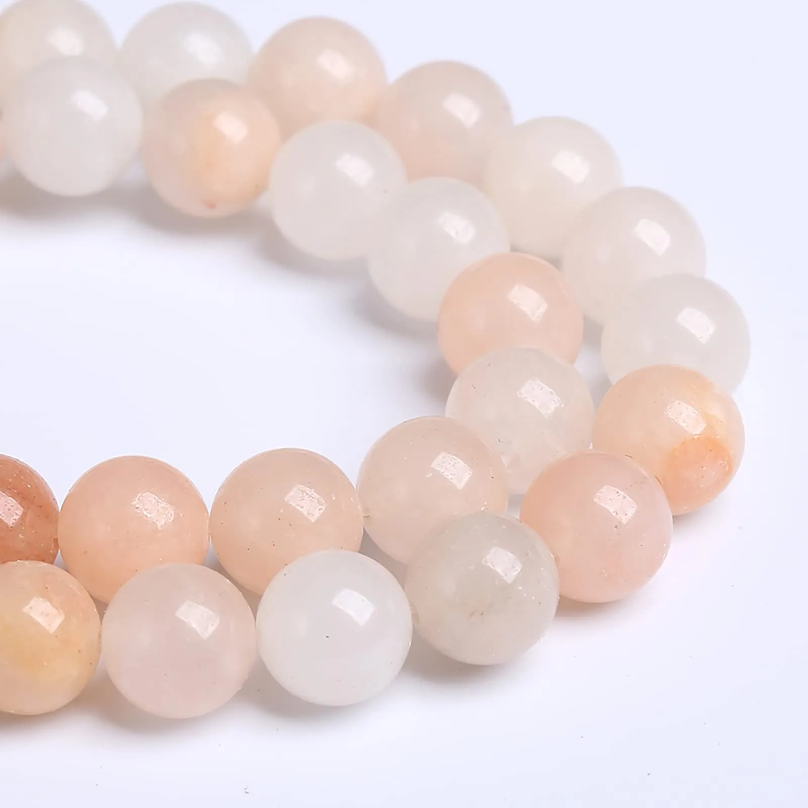 jiejinyu 4mm Rose Aventurine Natural Stone Loose Beads, 88 Pieces - immagine 3