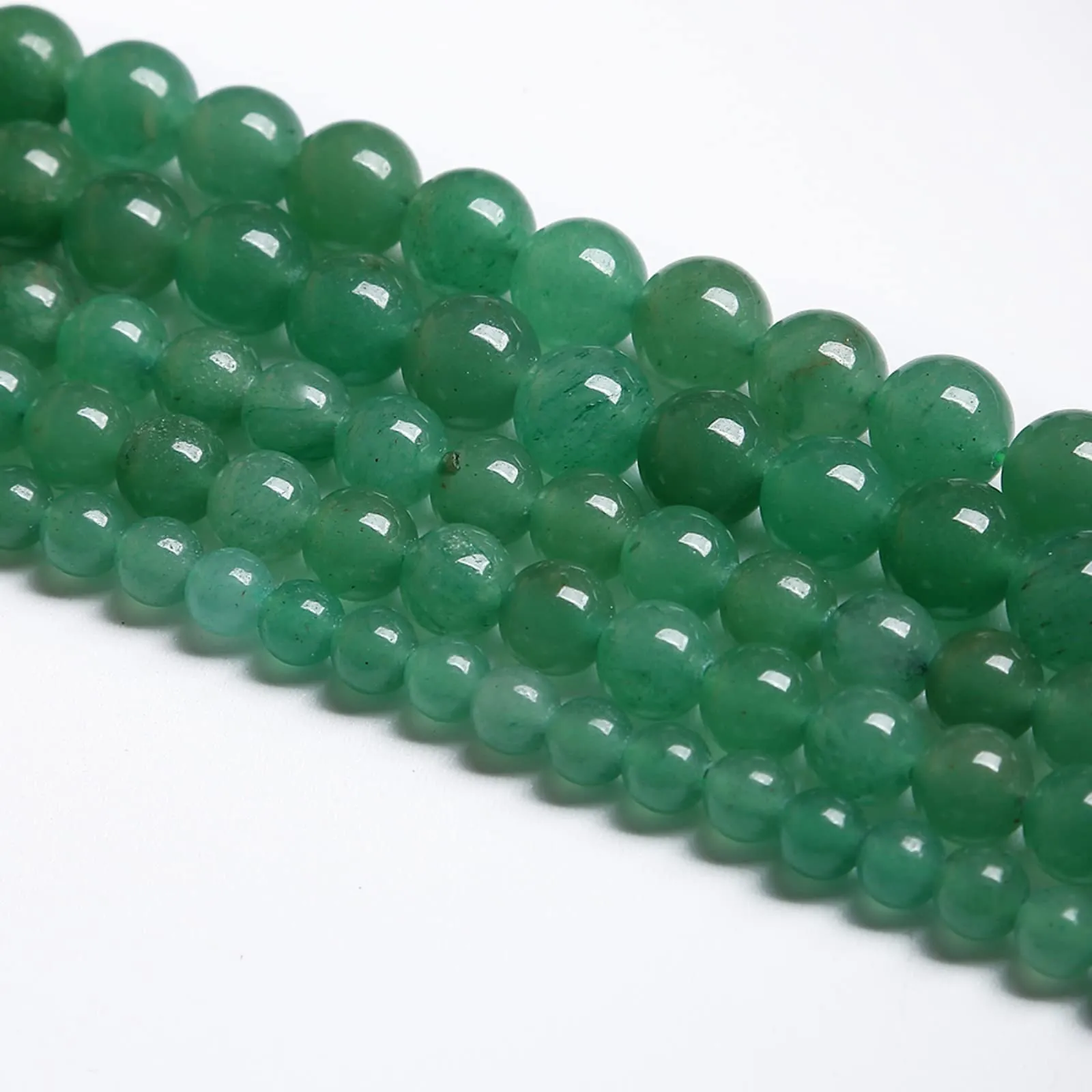 Jiejinyu Perline in Avventurina Verde, 4 mm, 86 pezzi - immagine 2
