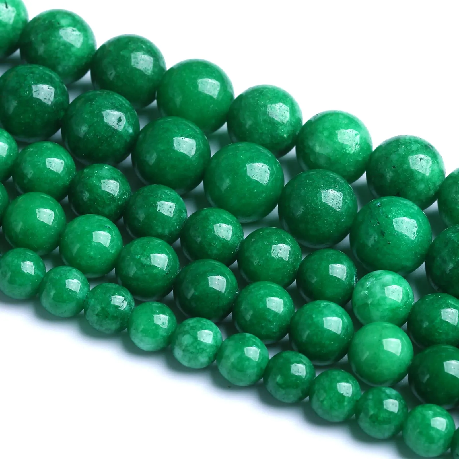 jiejinyu Perle in Giada Verde Naturale, 4 mm, 86 Pezzi, 38,1 cm - immagine 2