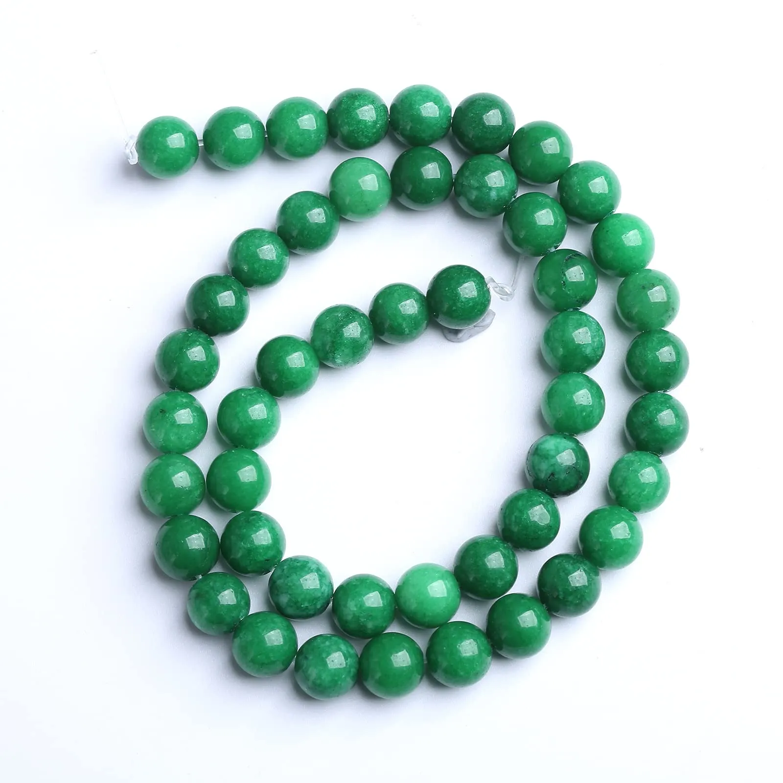 jiejinyu Perle in Giada Verde Naturale, 4 mm, 86 Pezzi, 38,1 cm - immagine 5
