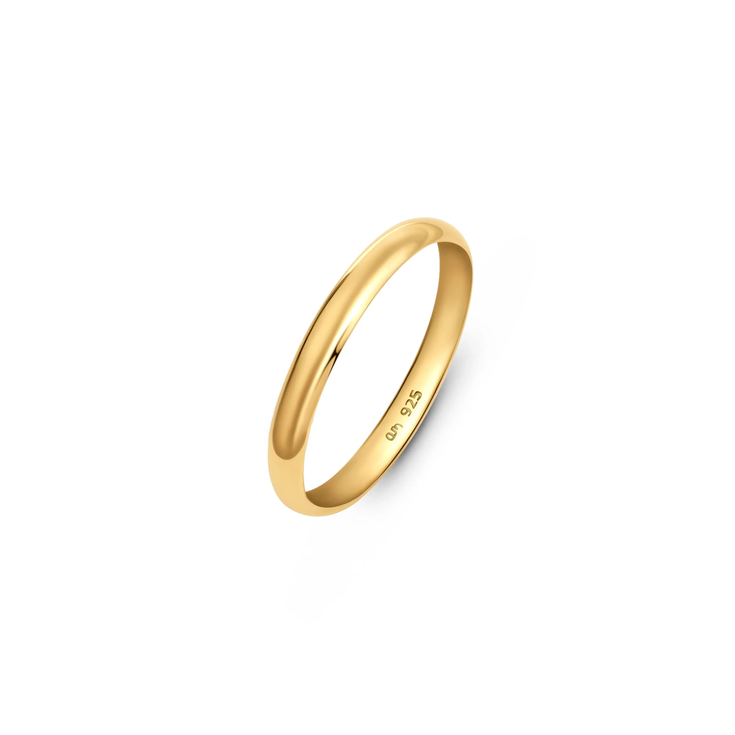 Amberta Fede Nuziale in Argento Sterling 925 Placcato Oro per Donna - immagine 1