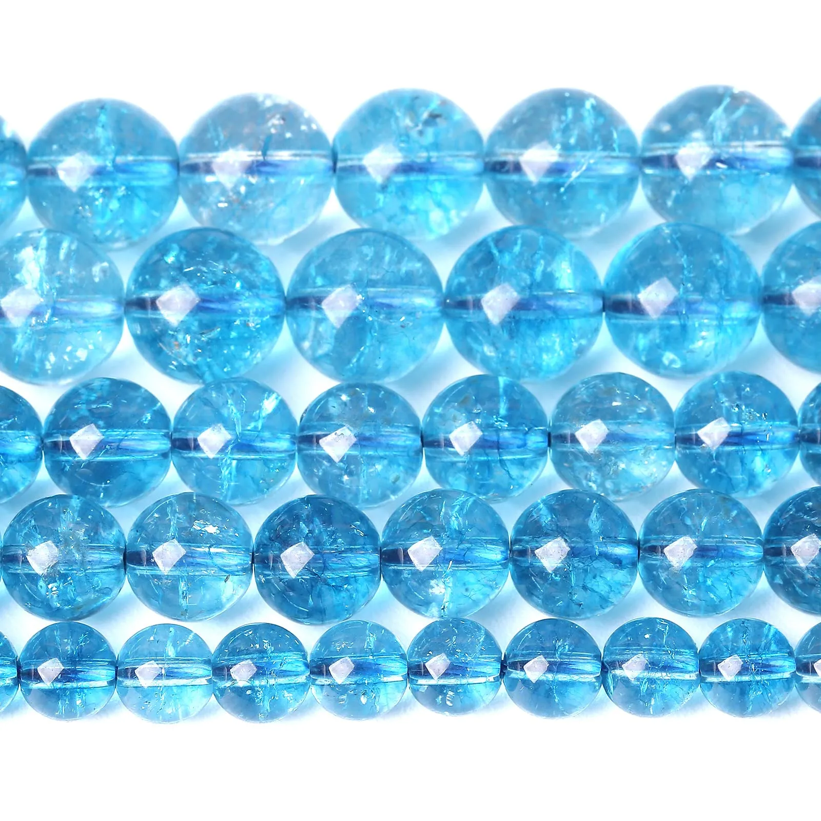 Jiejinyu 86 Perline in Cristallo di Quarzo Cracklé Blu 4mm per Gioielli e Braccialetti, Filo da 38,1 cm - immagine 5
